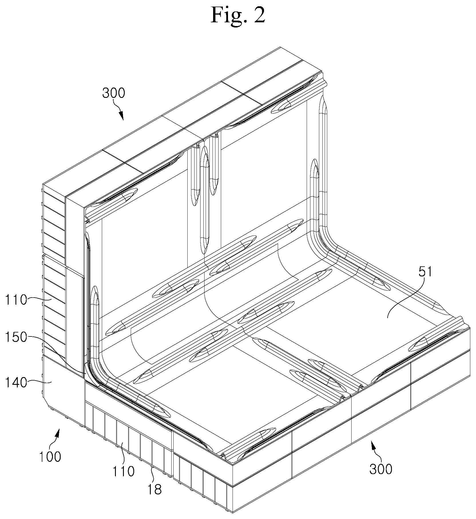 Patent US12403988 Figure 2 – Corner structure and liquefied gas storage tank having same