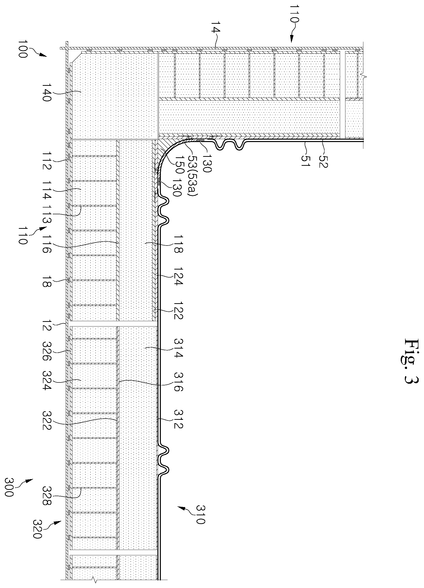 Patent US12403988 Figure 3 – Corner structure and liquefied gas storage tank having same