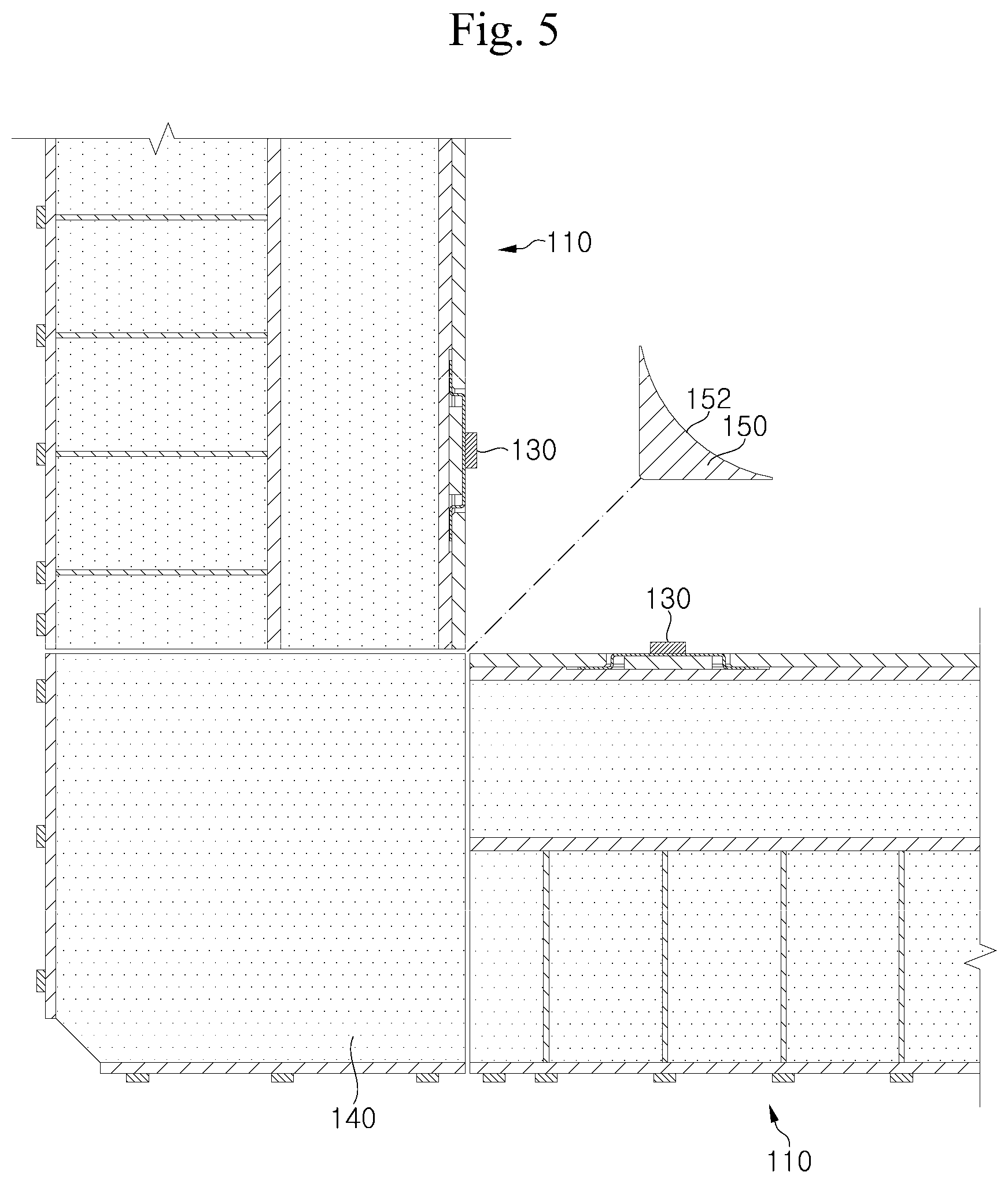 Patent US12403988 Figure 5 – Corner structure and liquefied gas storage tank having same