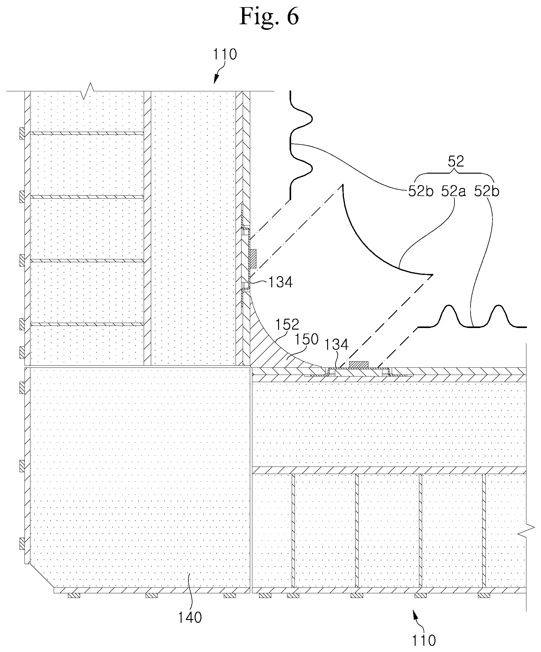 Patent US12403988 Figure 6 – Corner structure and liquefied gas storage tank having same