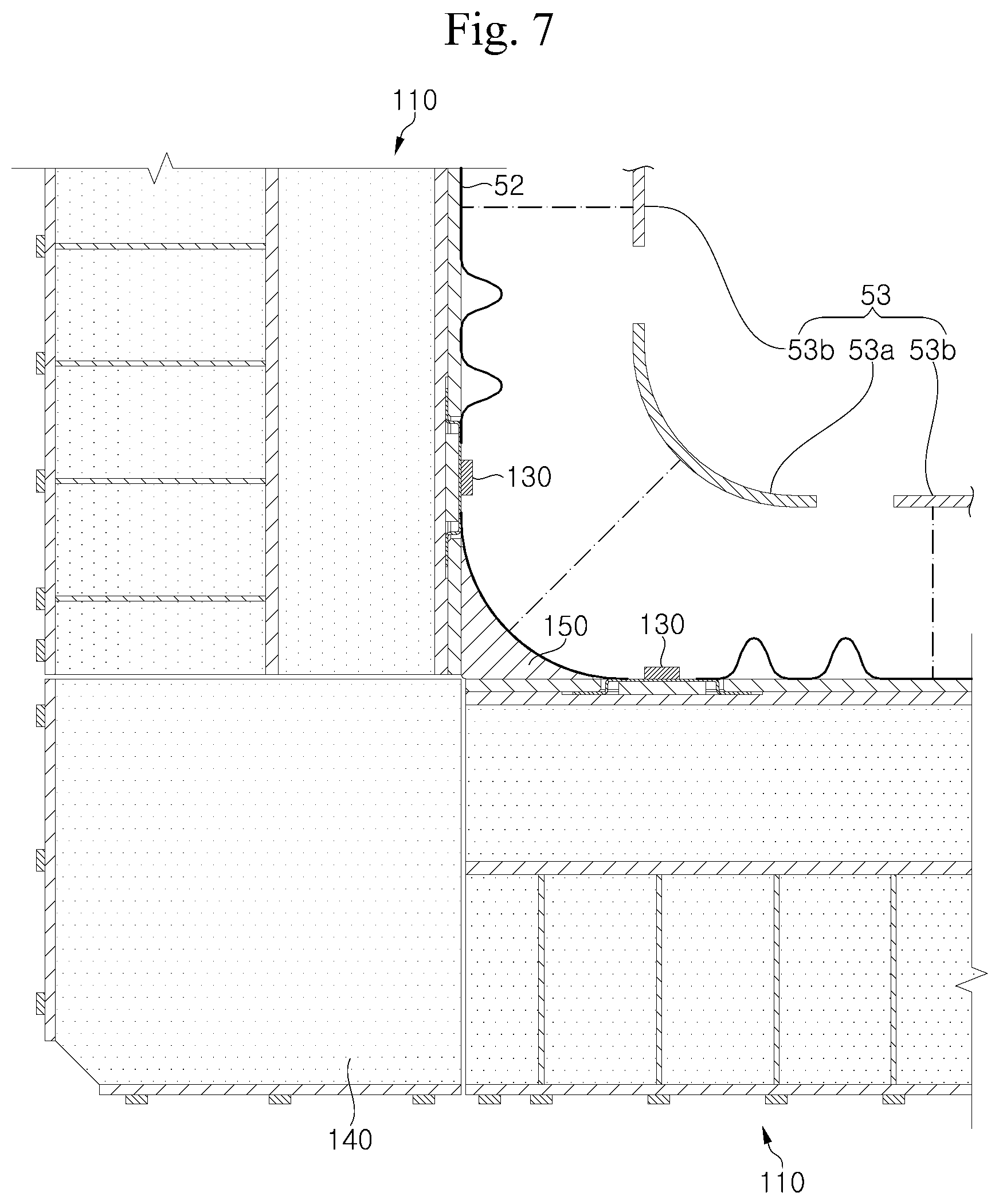 Patent US12403988 Figure 7 – Corner structure and liquefied gas storage tank having same