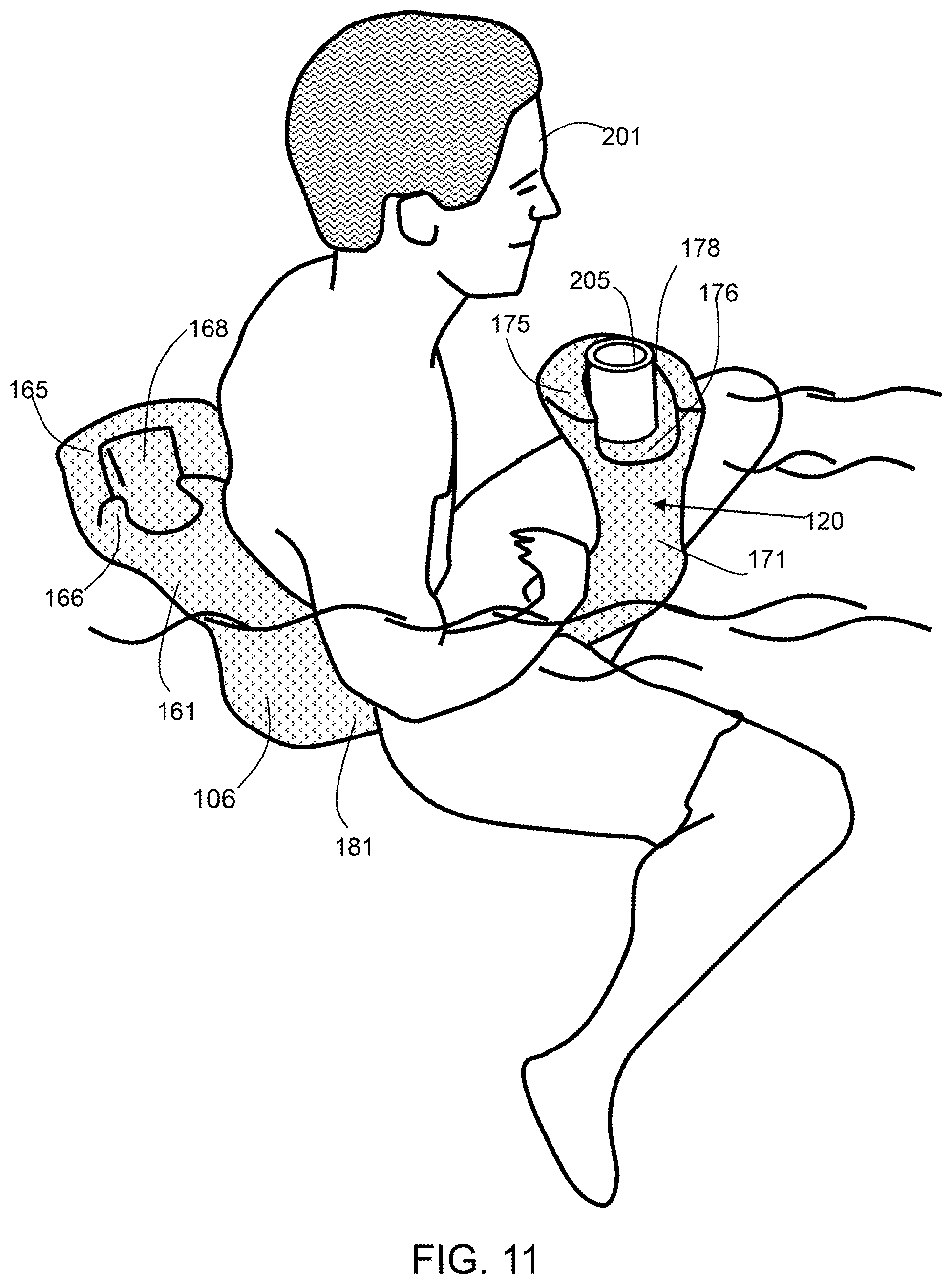 Patent US12403989 Figure 9 – Personal floatation device
