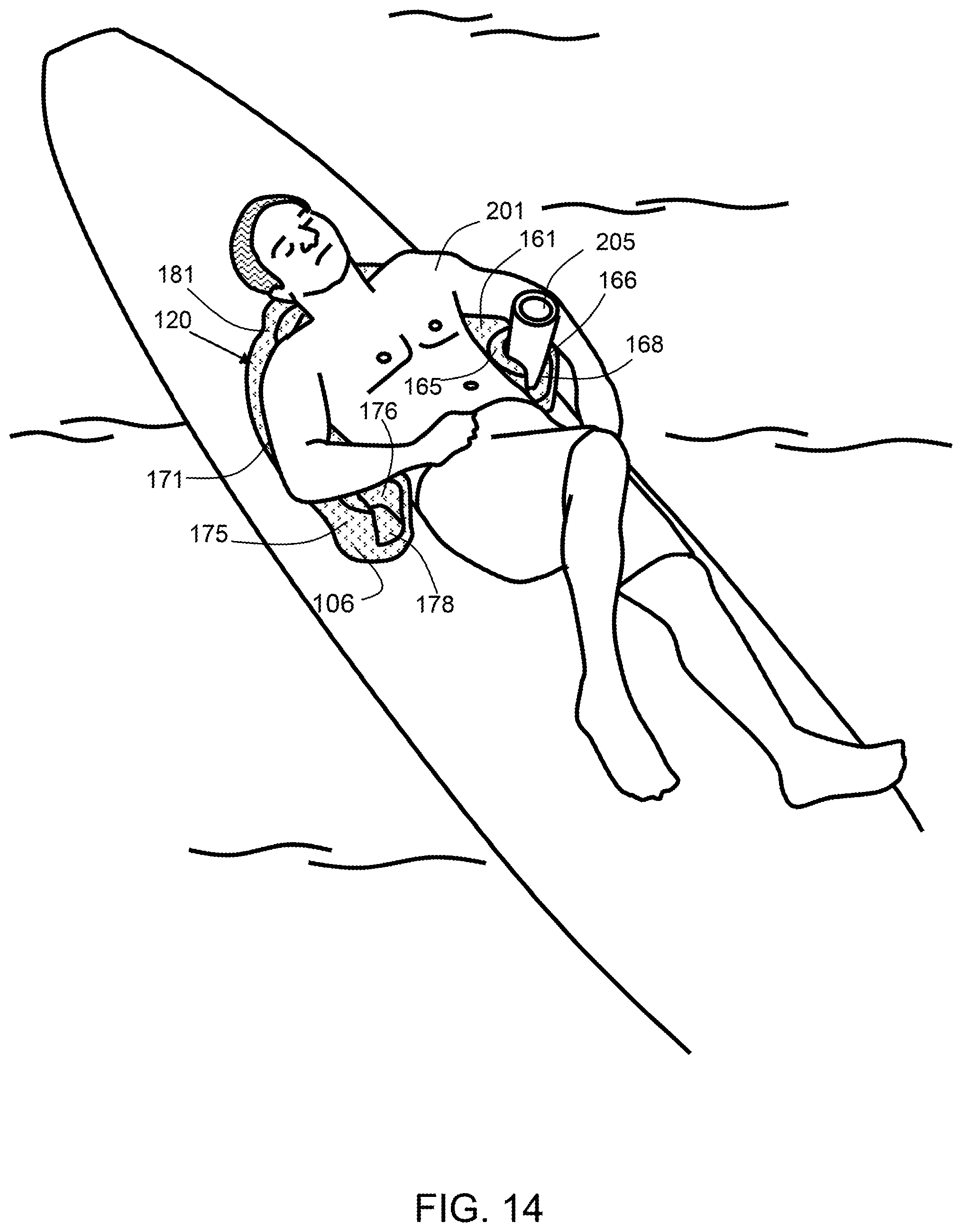 Patent US12403989 Figure 12 – Personal floatation device