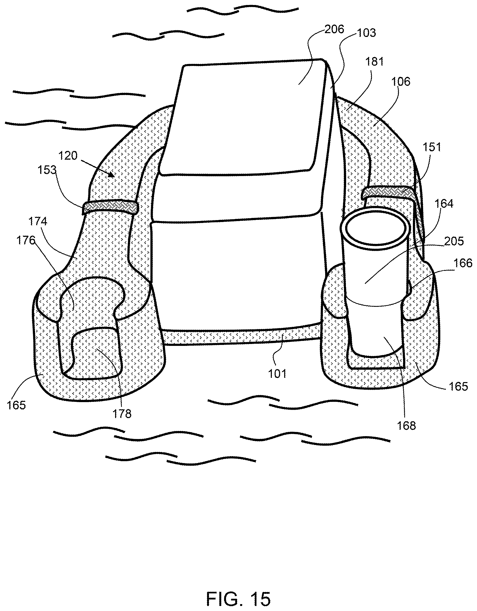 Patent US12403989 Figure 13 – Personal floatation device