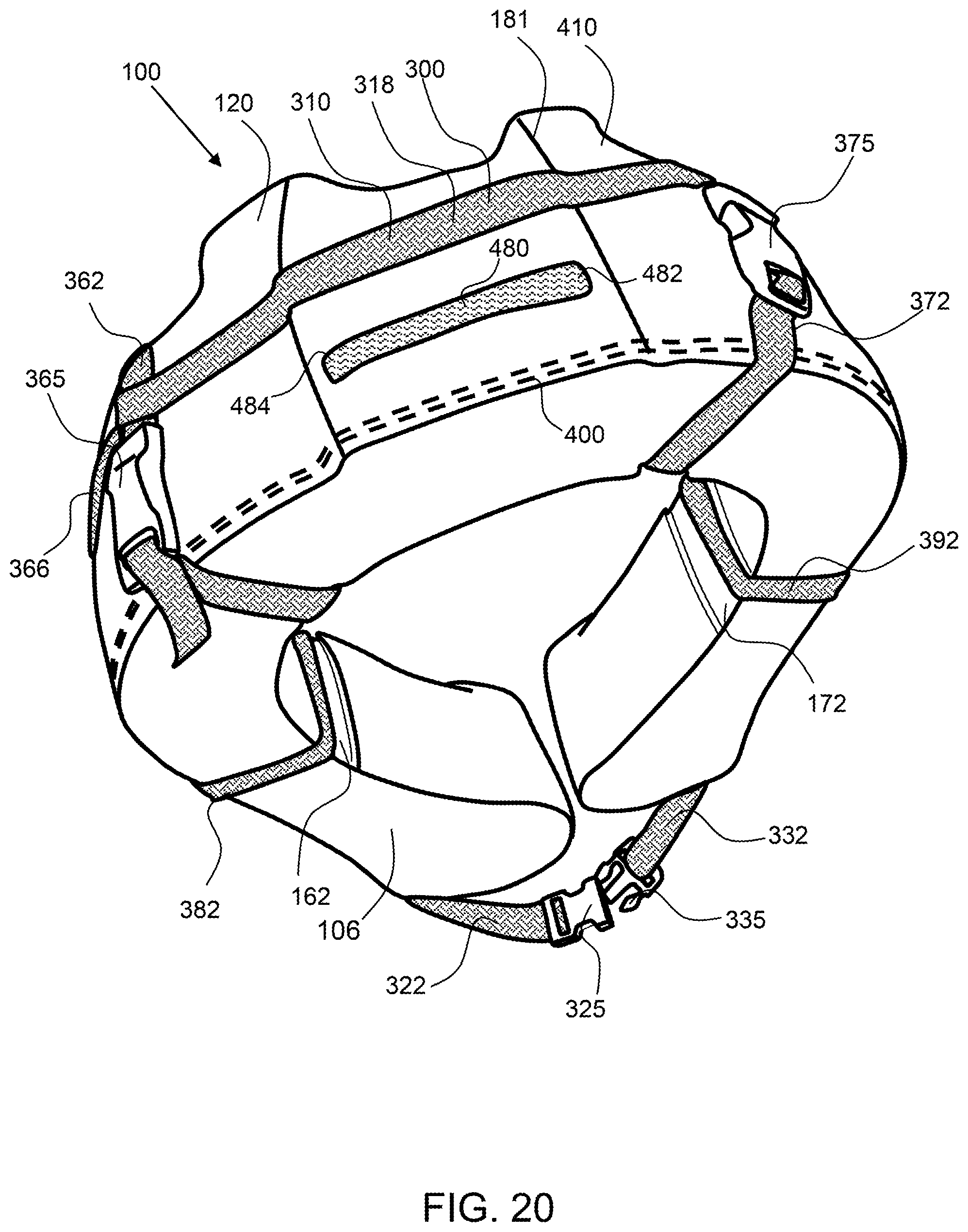 Patent US12403989 Figure 17 – Personal floatation device