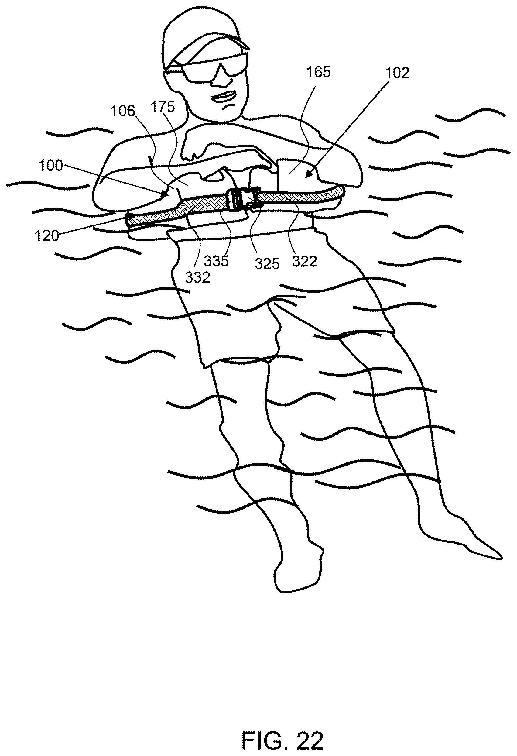Patent US12403989 Figure 19 – Personal floatation device