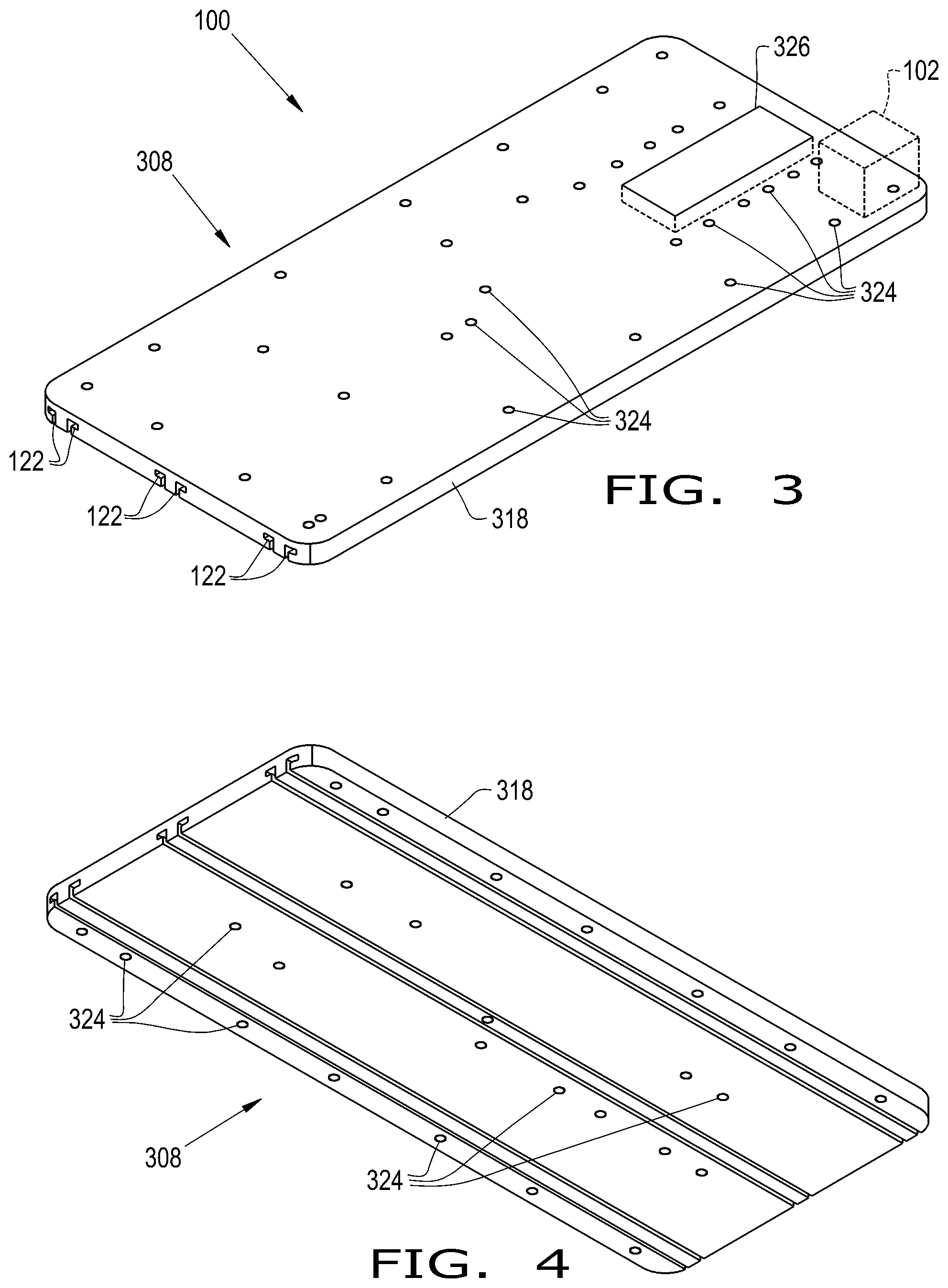 Patent US12403990 Figure 2 – Pontoon/tritoon watercraft with composite chassis