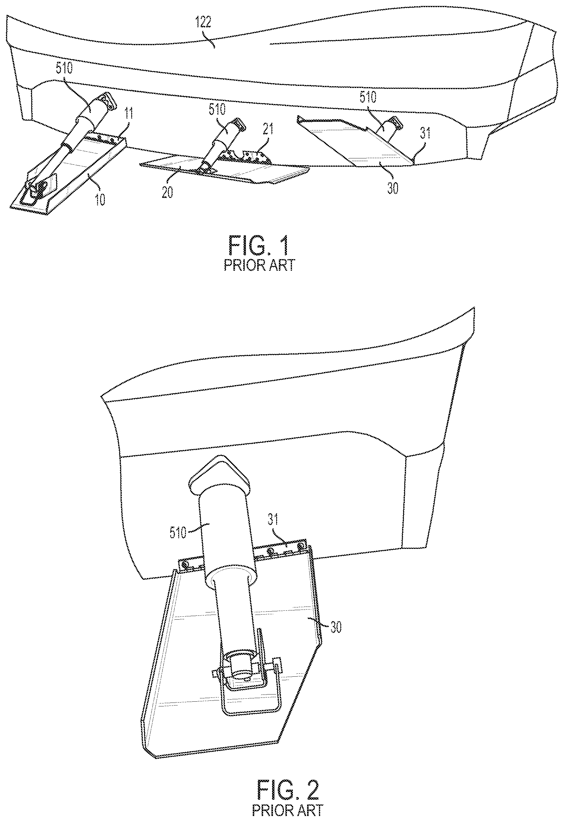 Patent US12403991 Figure 1 – Wake-modifying device for a boat