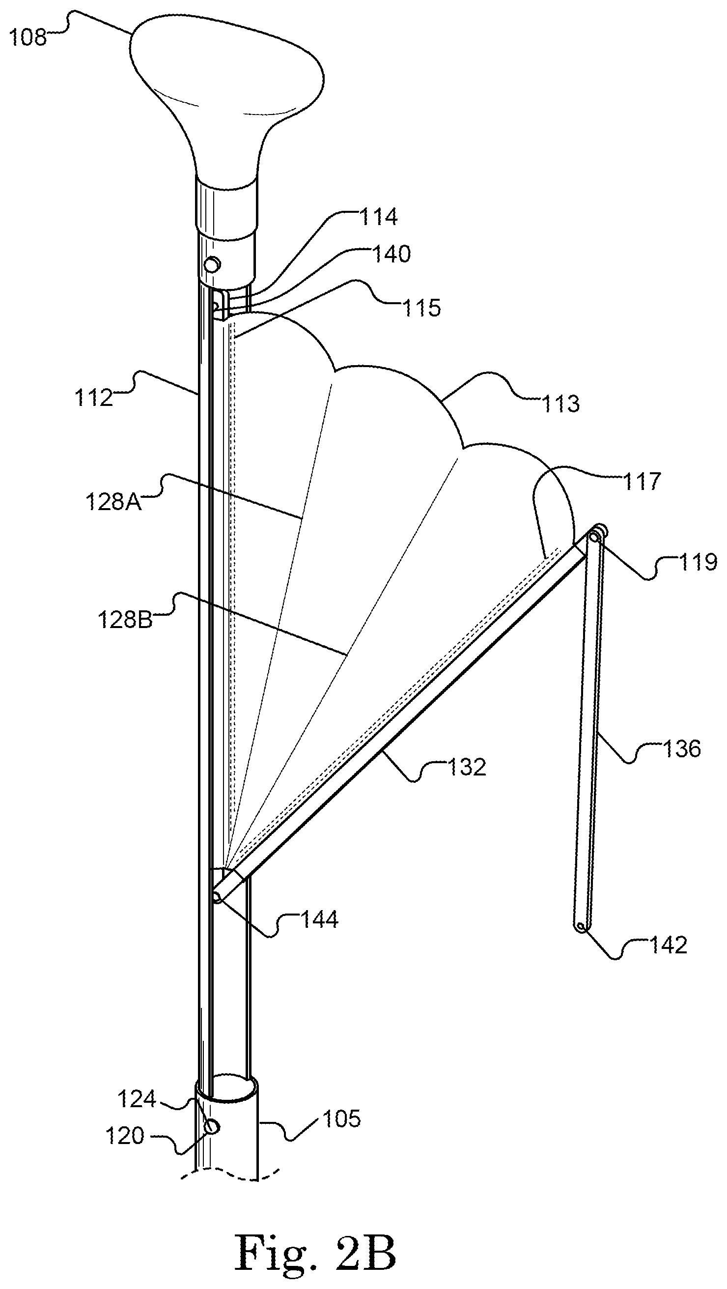 Patent US12403993 Figure 3 – Paddle with extendable second blade