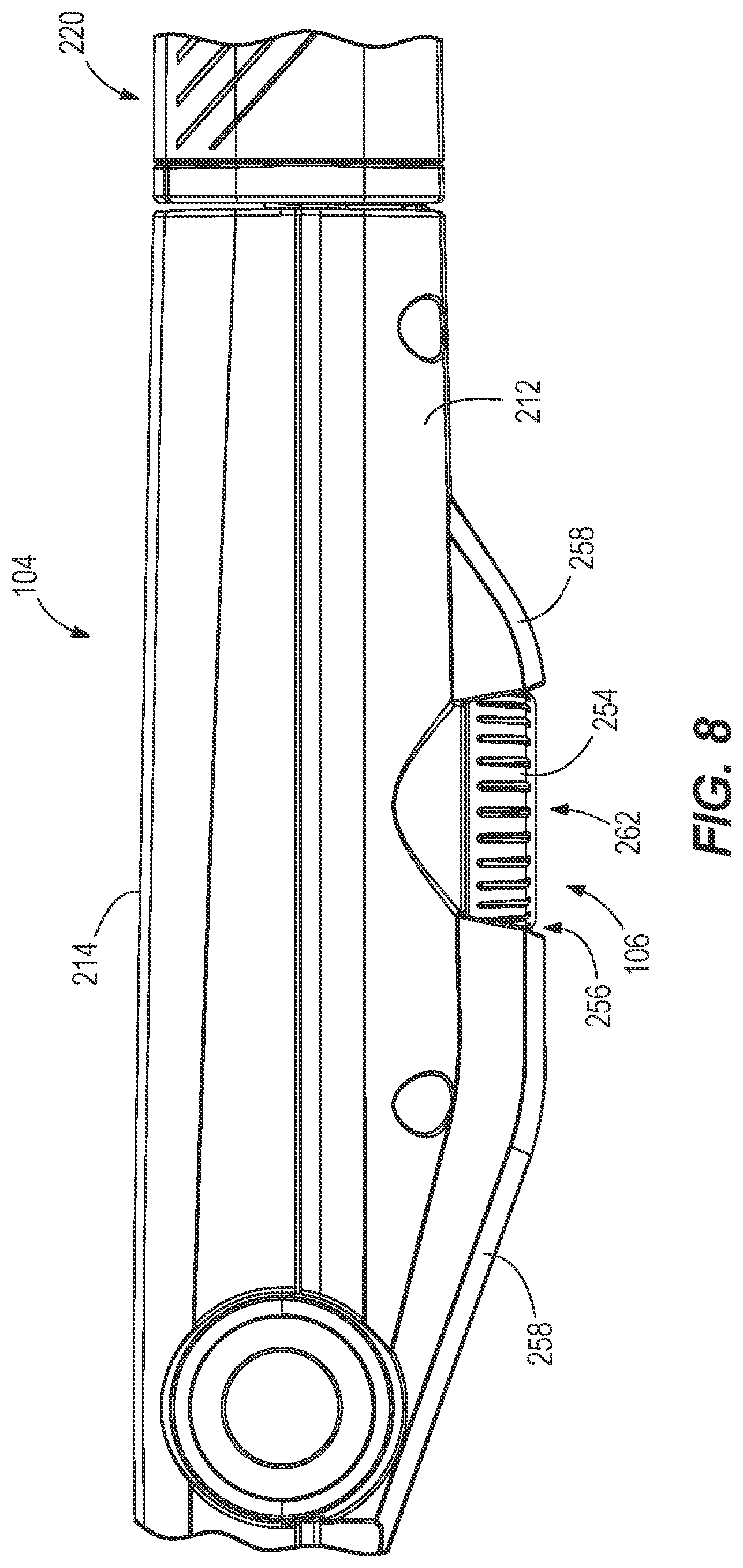 Patent US12403994 Figure 6 – Tillers for marine drives having tilt mechanism