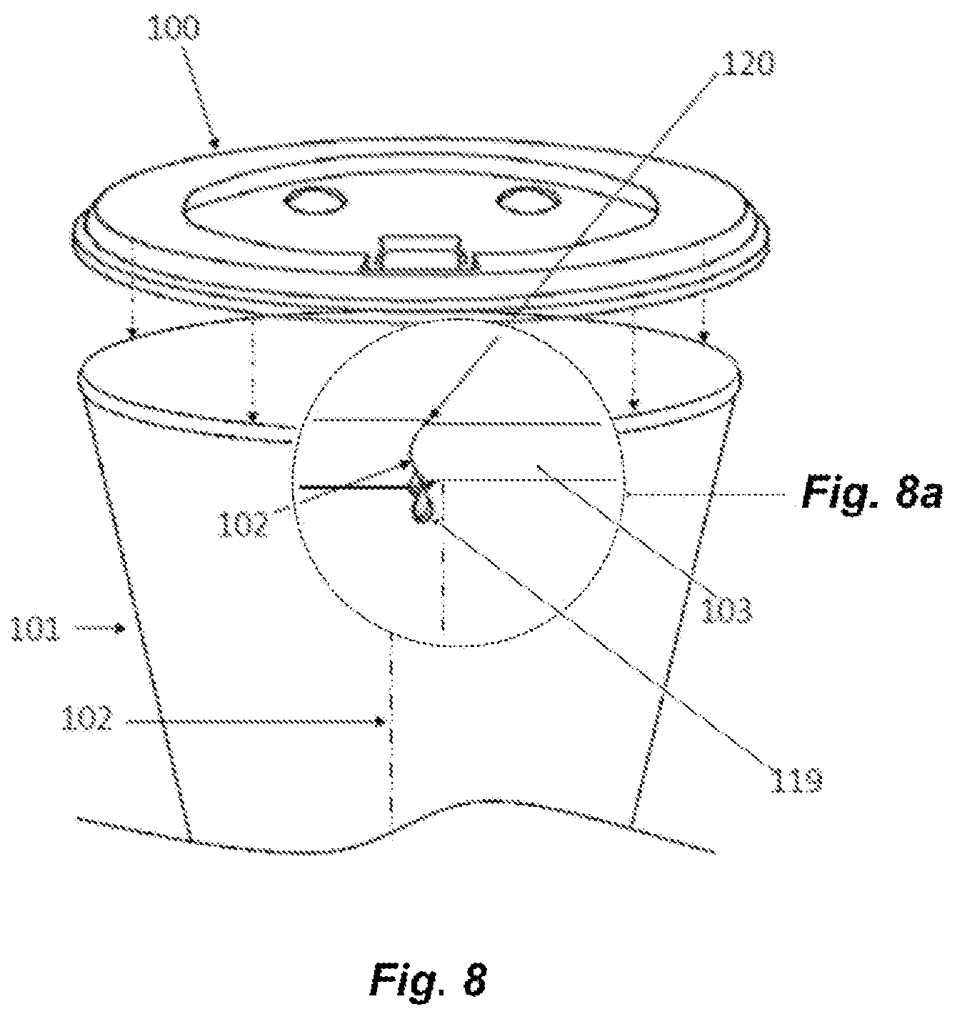 Patent US12410000 Figure 6 – Drip-preventing beverage sleeve for paper cups