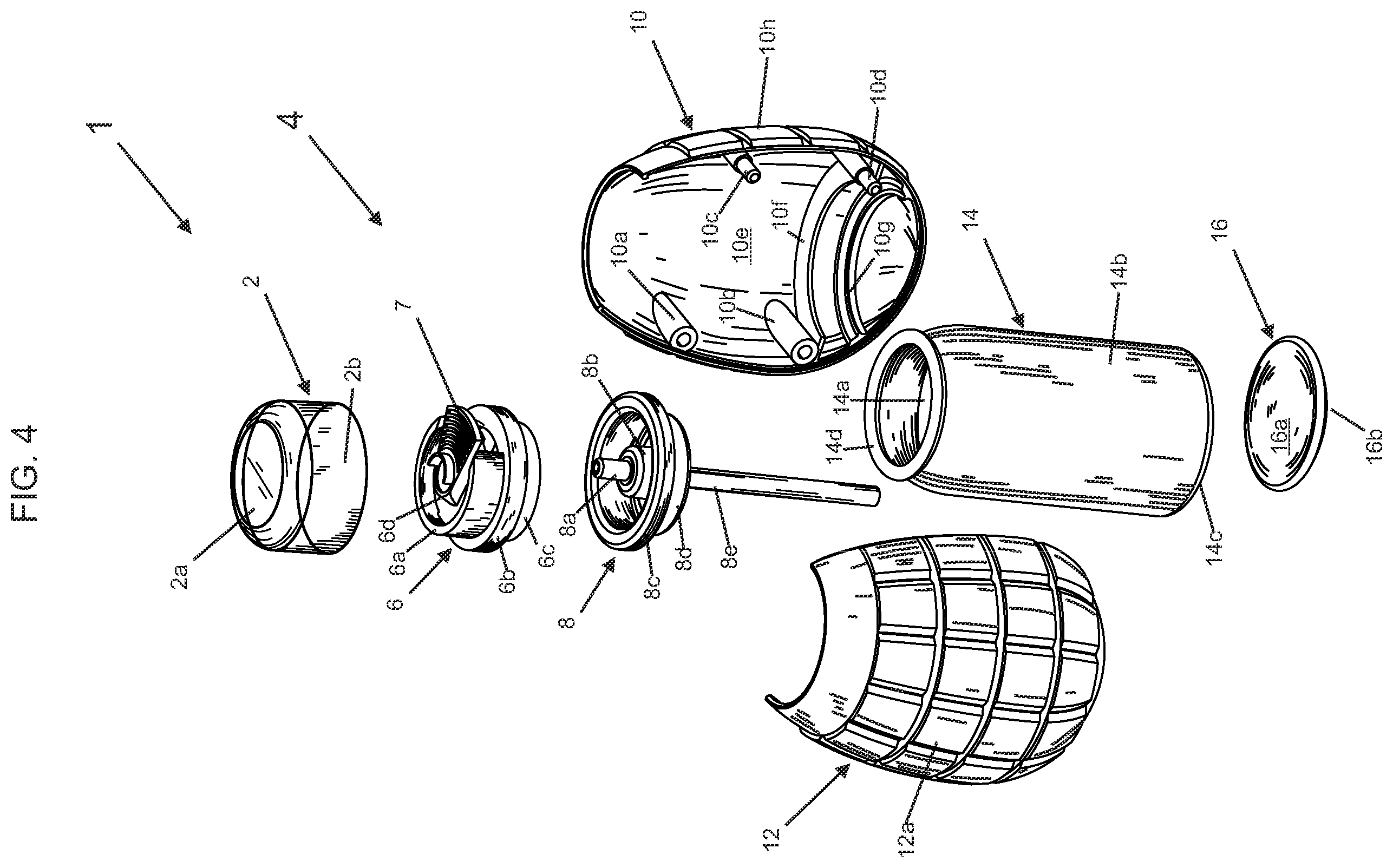 Patent US12410001 Figure 4 – Aerosol spraying device