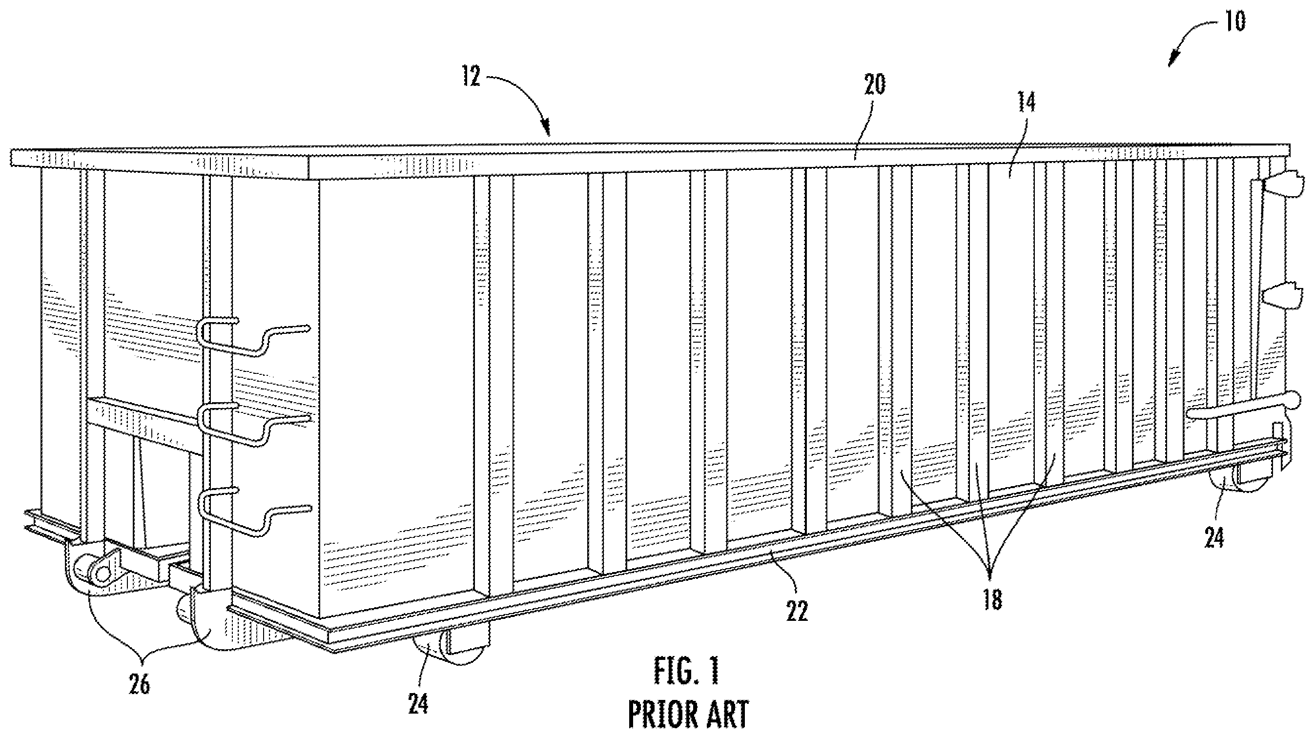 Patent US12410003 — Refuse container having modular side walls — Figure 1