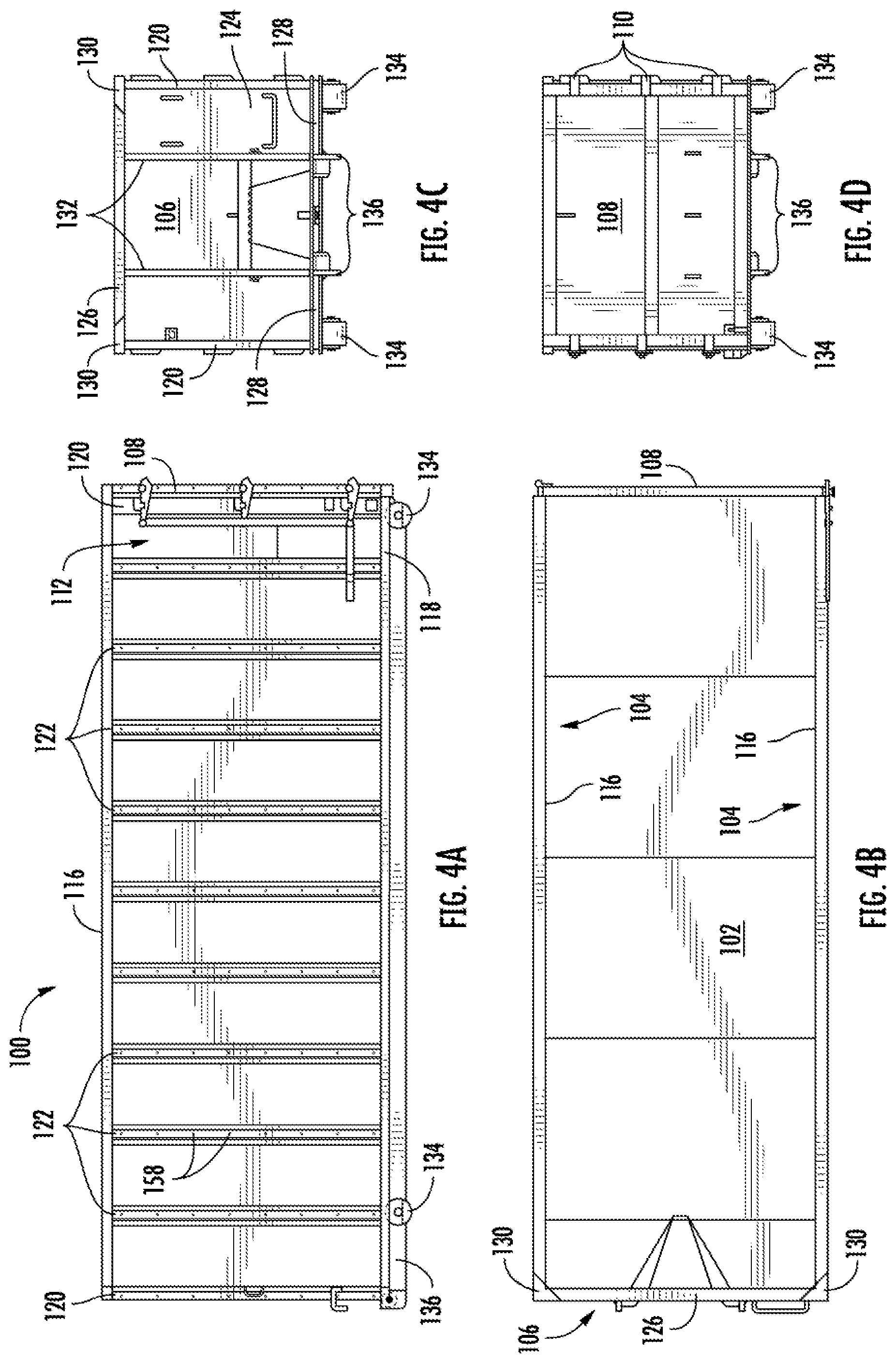 Patent US12410003 Figure 4 – Refuse container having modular side walls