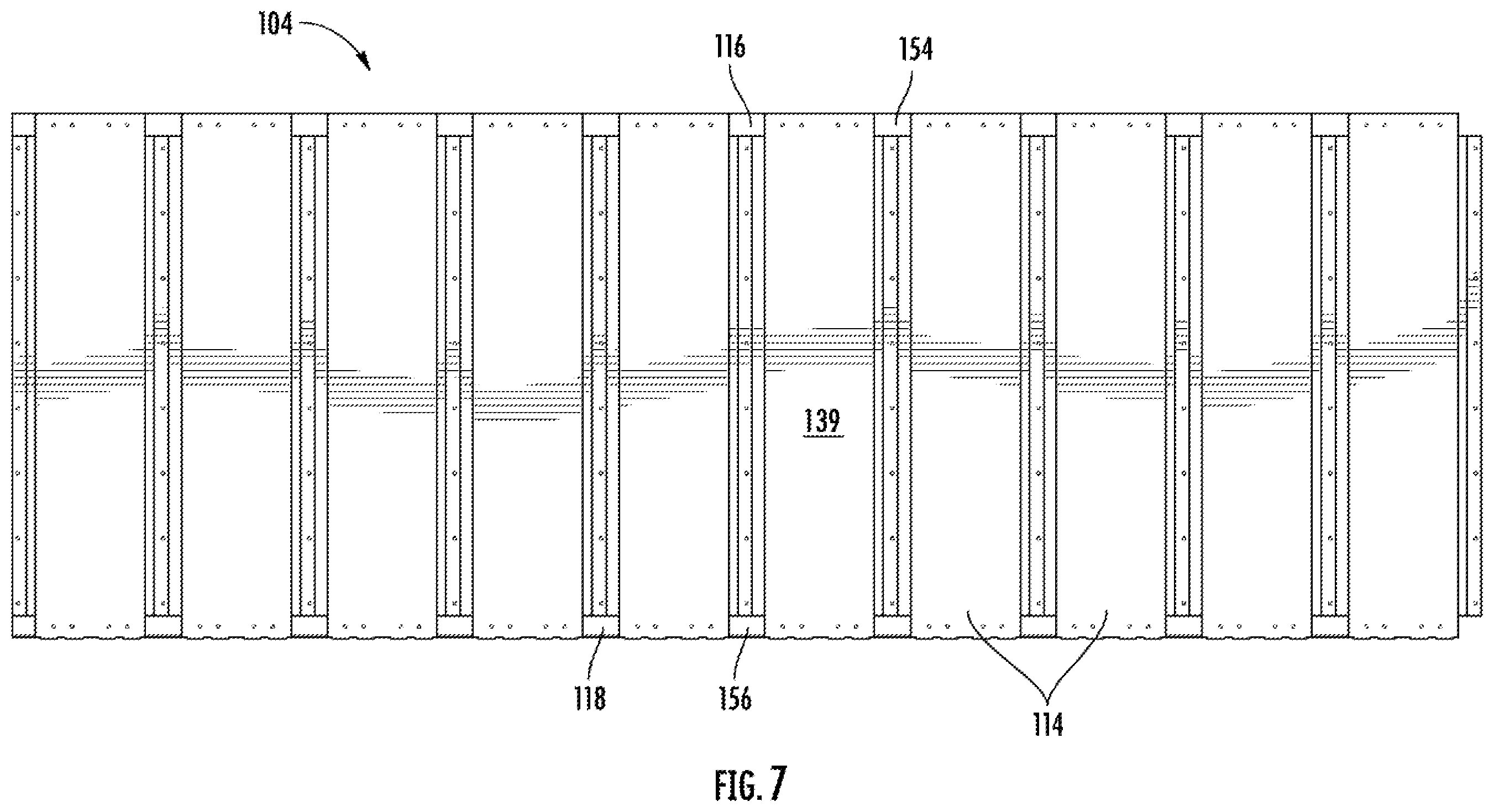 Patent US12410003 Figure 7 – Refuse container having modular side walls