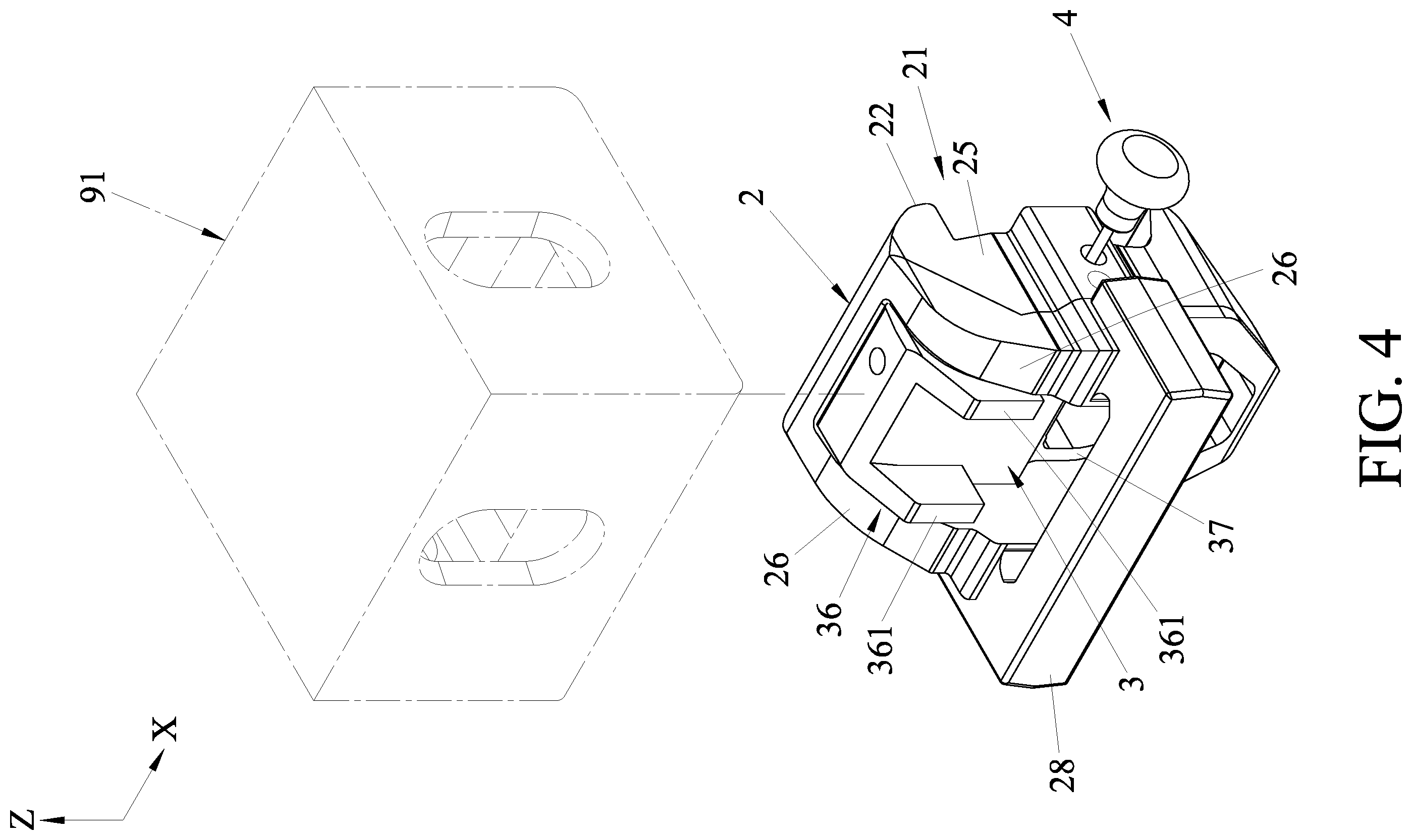 Patent US12410004 Figure 3 – Shipping container connector