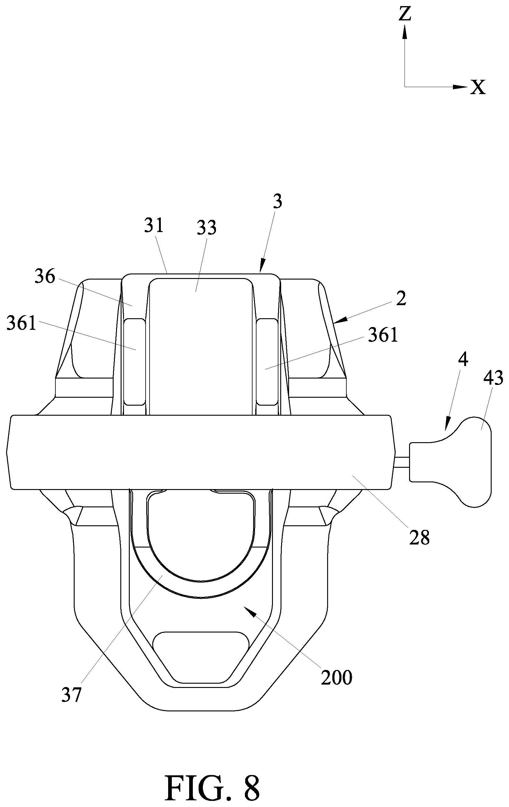 Patent US12410004 Figure 7 – Shipping container connector