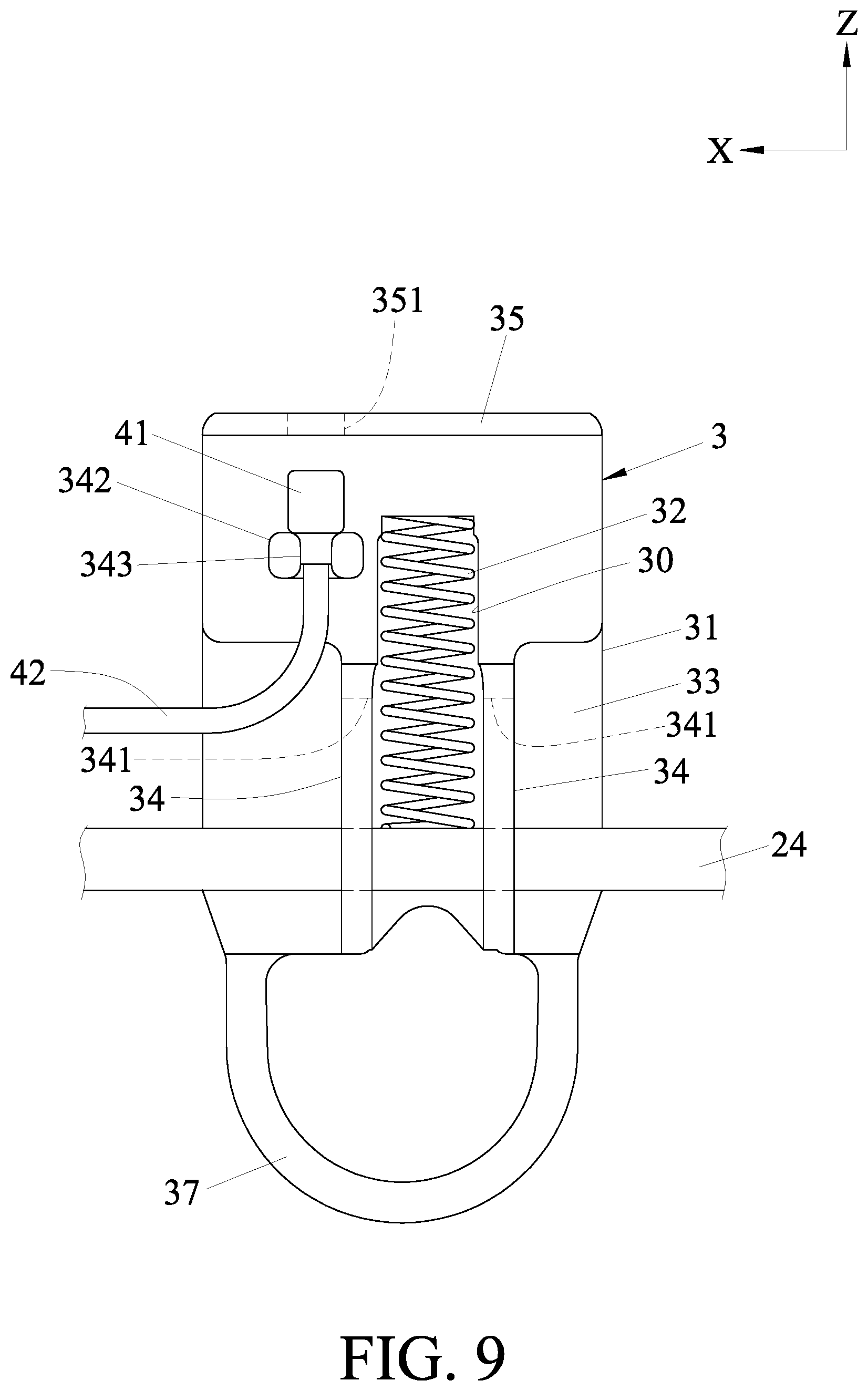 Patent US12410004 Figure 8 – Shipping container connector