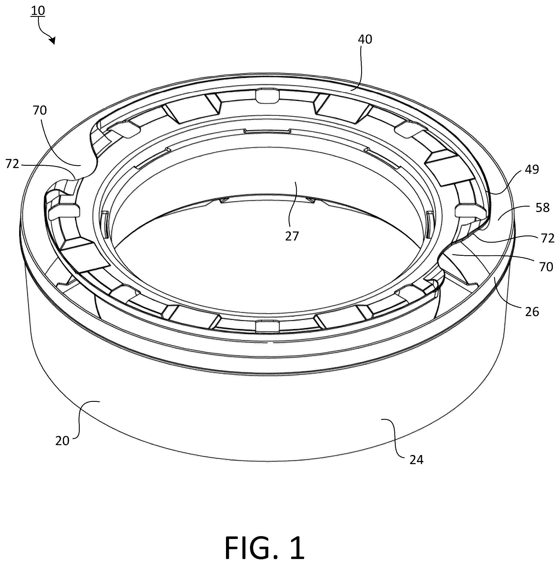 Patent US12410005 — Cassette for dispensing pleated tubing — Figure 1