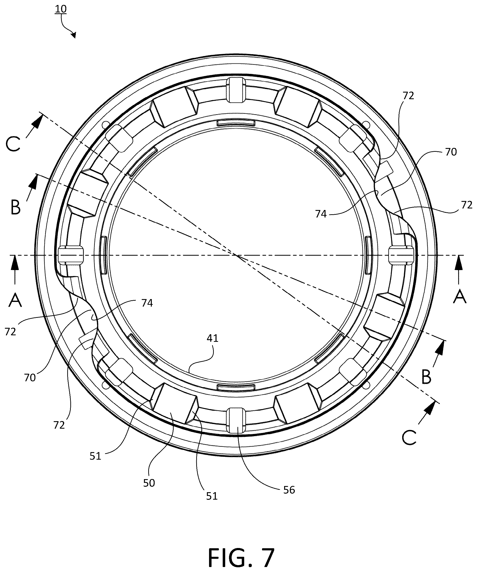 Patent US12410005 Figure 8 – Cassette for dispensing pleated tubing