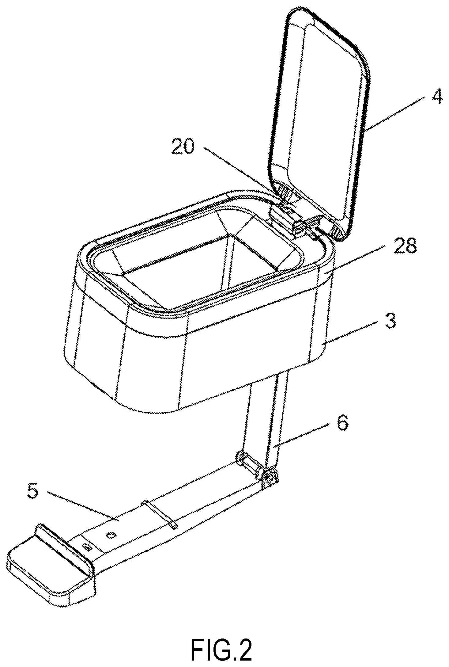 Patent US12410007 Figure 2 – Pedal bin