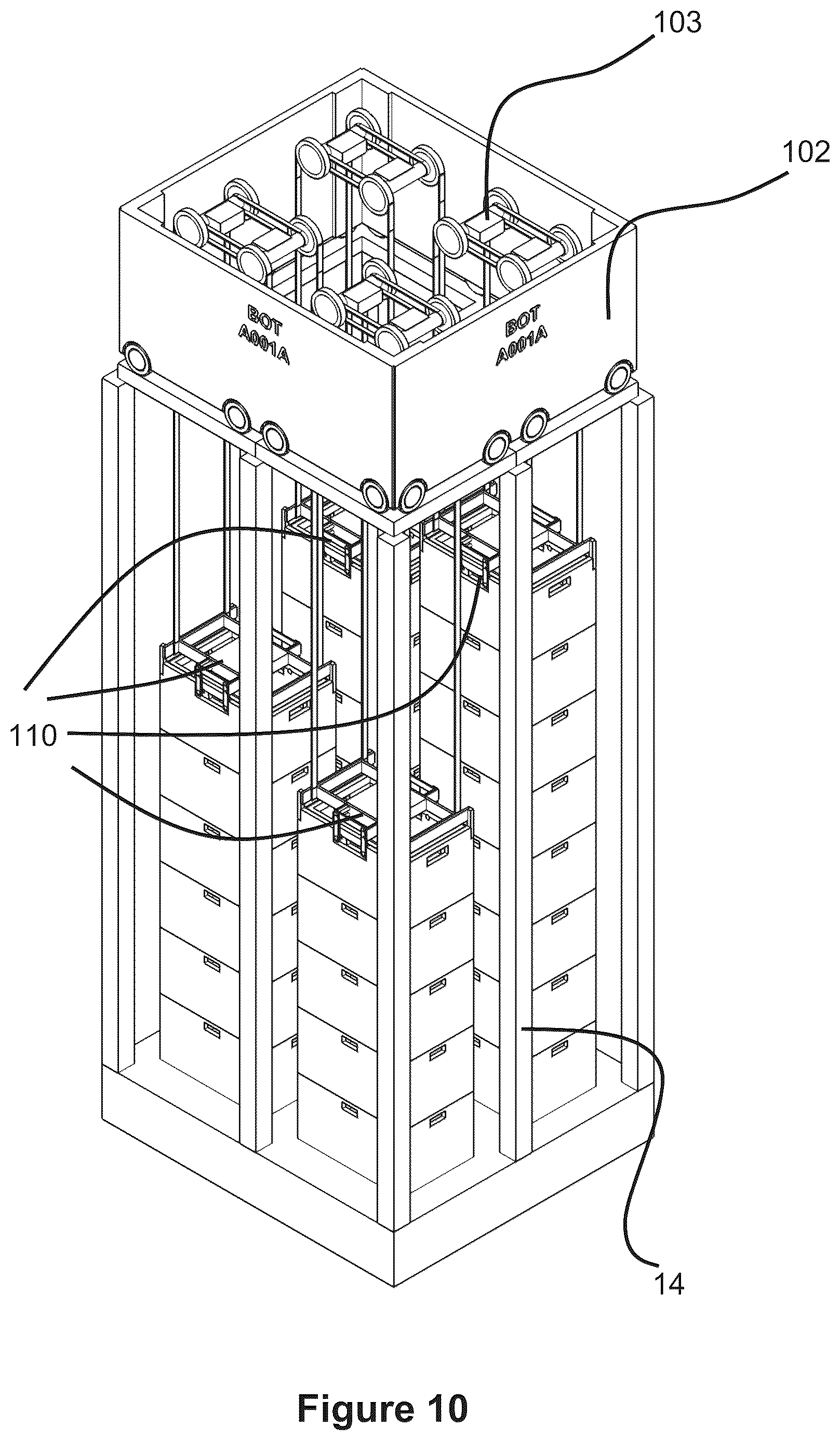 Patent US12410008 Figure 10 – Method and apparatus for retrieving units from a storage system