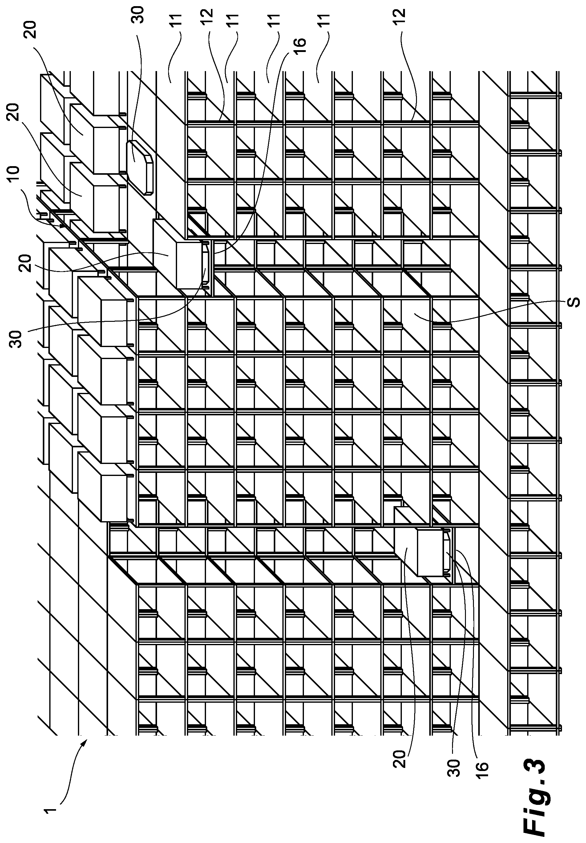 Patent US12410009 Figure 3 – Automated storage and retrieval system