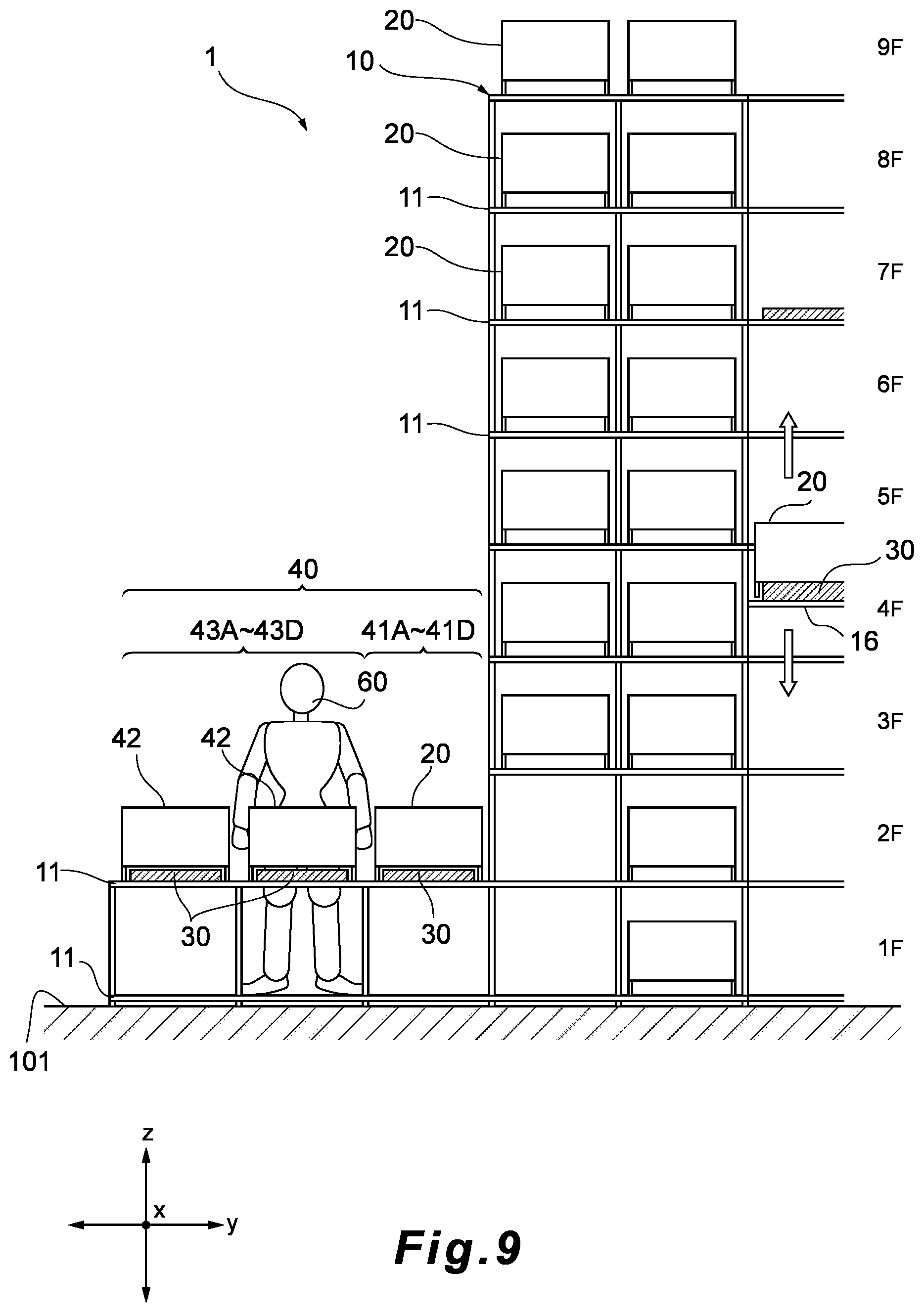 Patent US12410009 Figure 7 – Automated storage and retrieval system