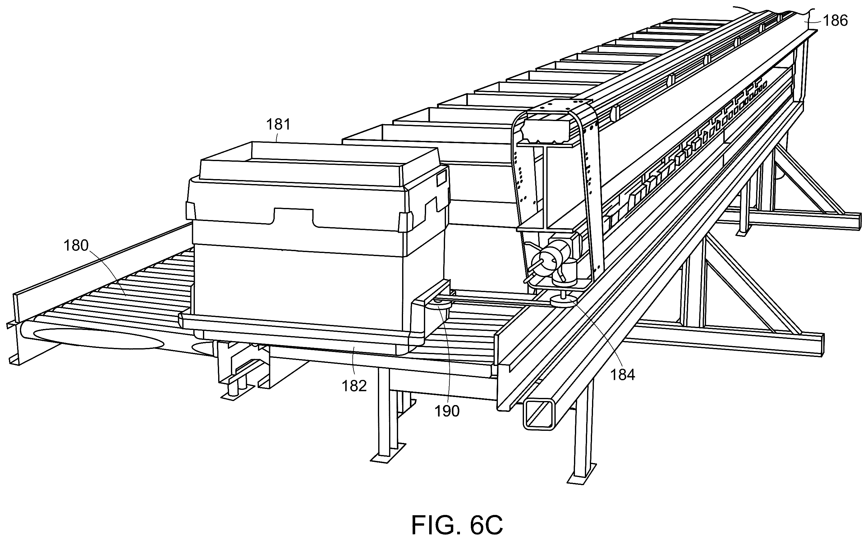 Patent US12410011 Figure 8 – Systems and methods for processing objects including an auto-shuttle system