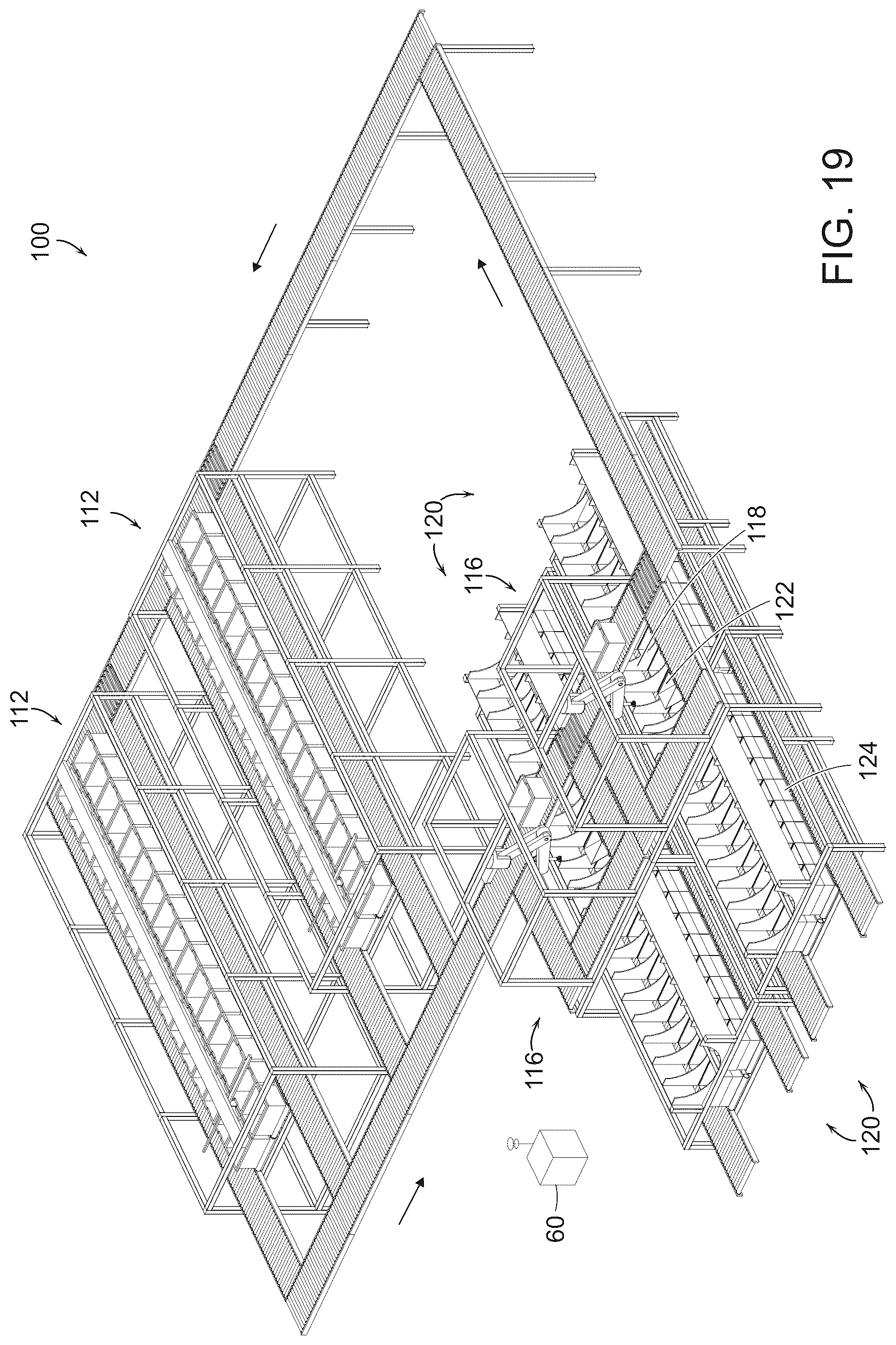 Patent US12410011 Figure 20 – Systems and methods for processing objects including an auto-shuttle system