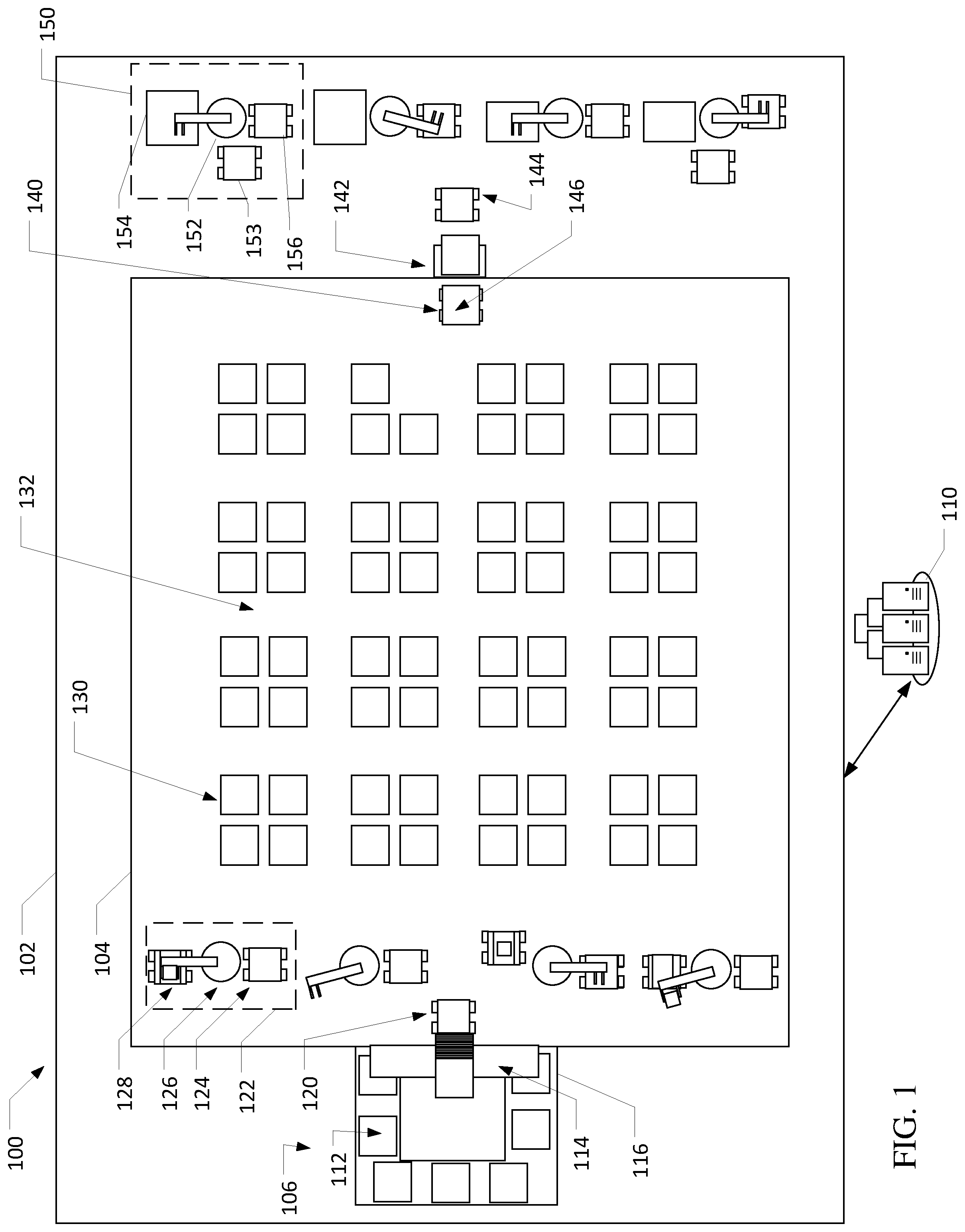 Patent US12410012 Figure 1 – Systems and methods for efficient package sorting for delivery
