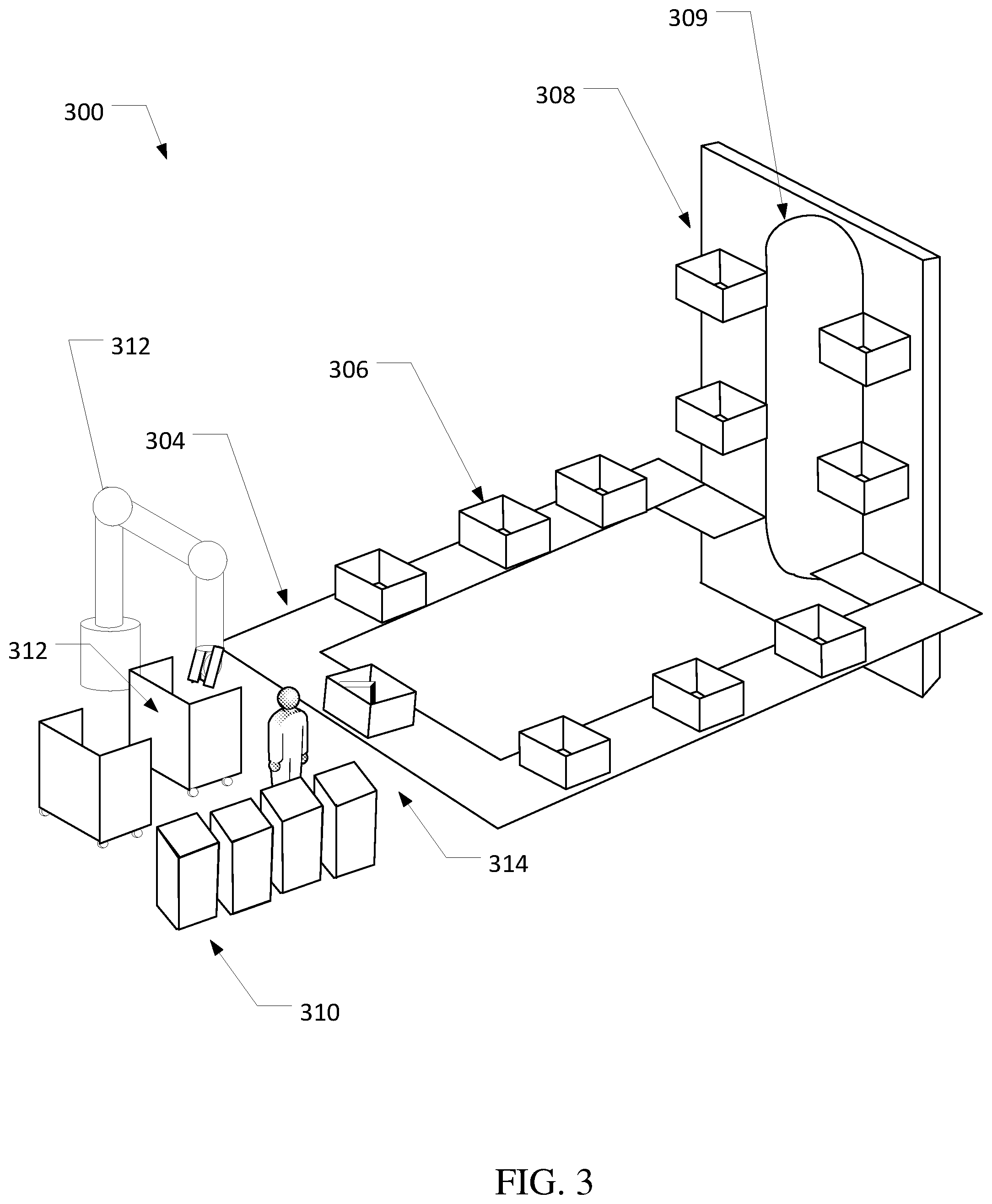Patent US12410012 Figure 3 – Systems and methods for efficient package sorting for delivery
