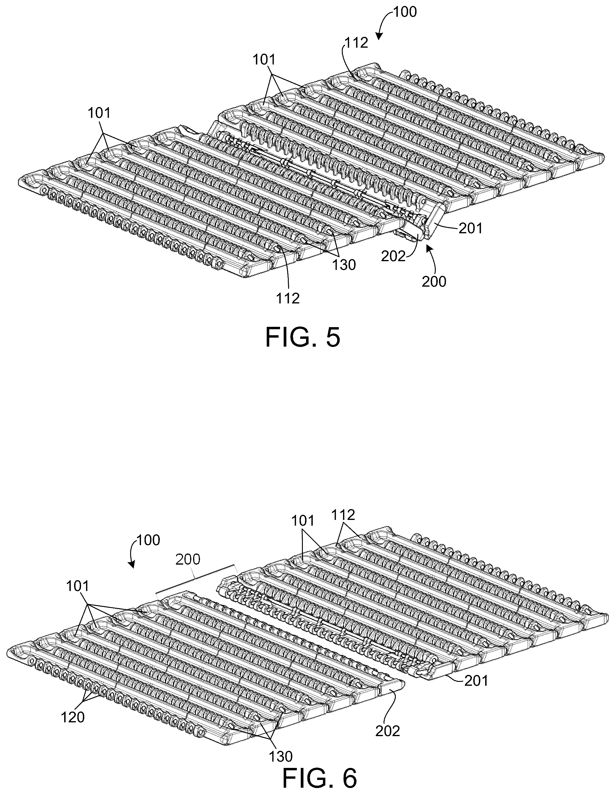 Patent US12410016 Figure 3 – Modular conveyor belt with dedicated access assembly