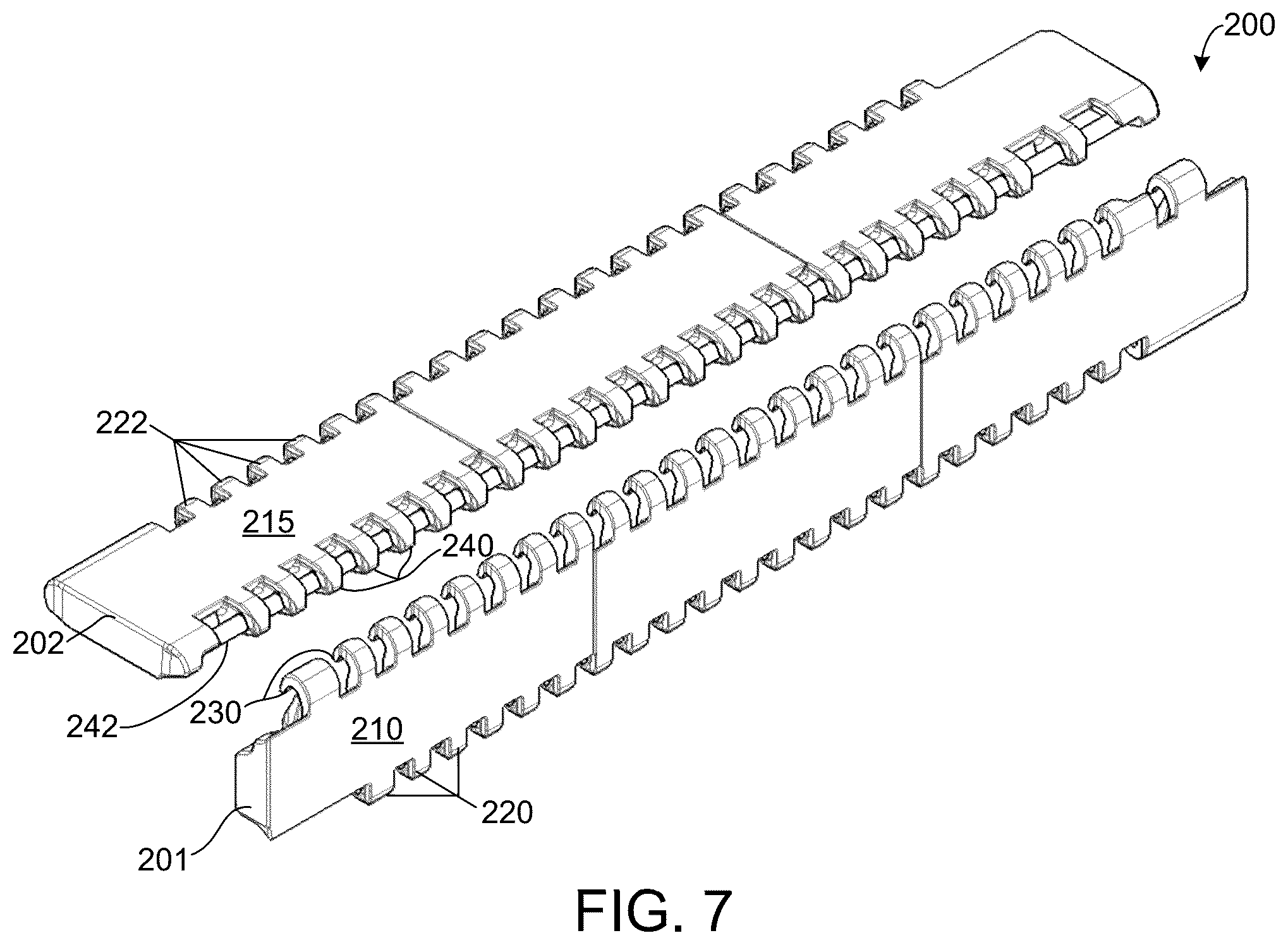 Patent US12410016 Figure 4 – Modular conveyor belt with dedicated access assembly