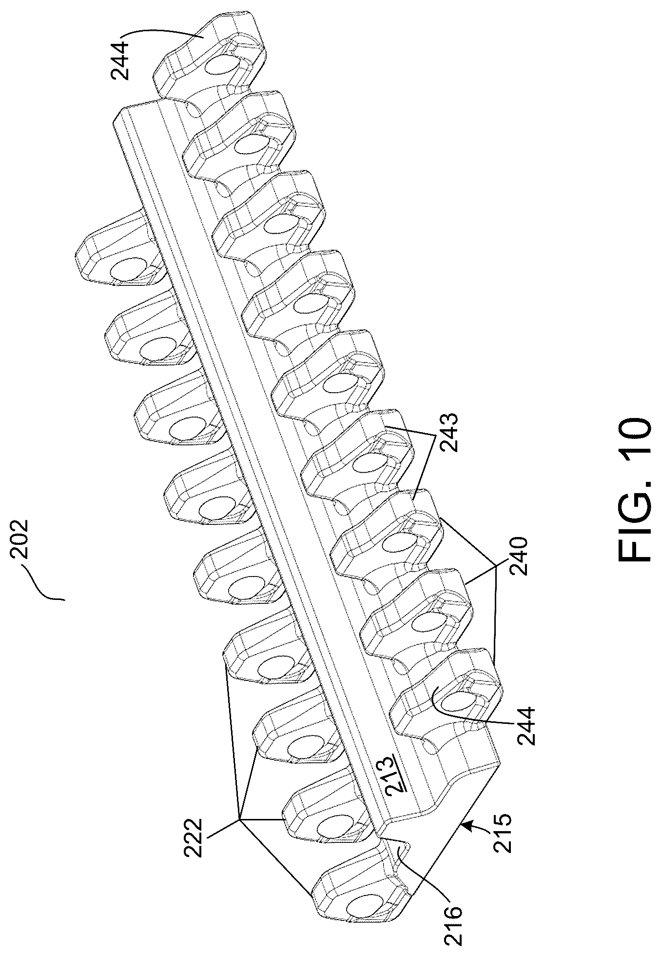 Patent US12410016 Figure 6 – Modular conveyor belt with dedicated access assembly