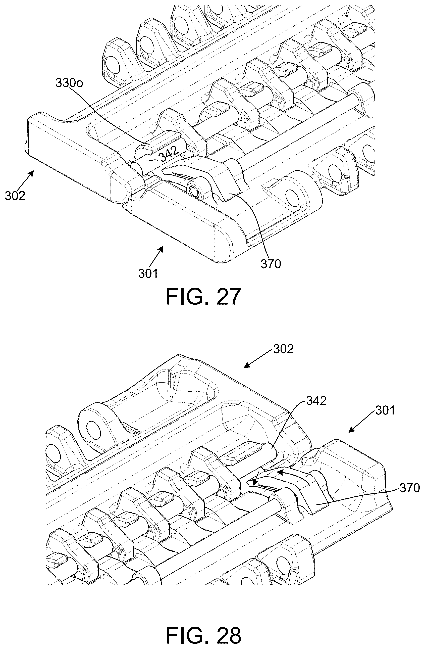 Patent US12410016 Figure 16 – Modular conveyor belt with dedicated access assembly