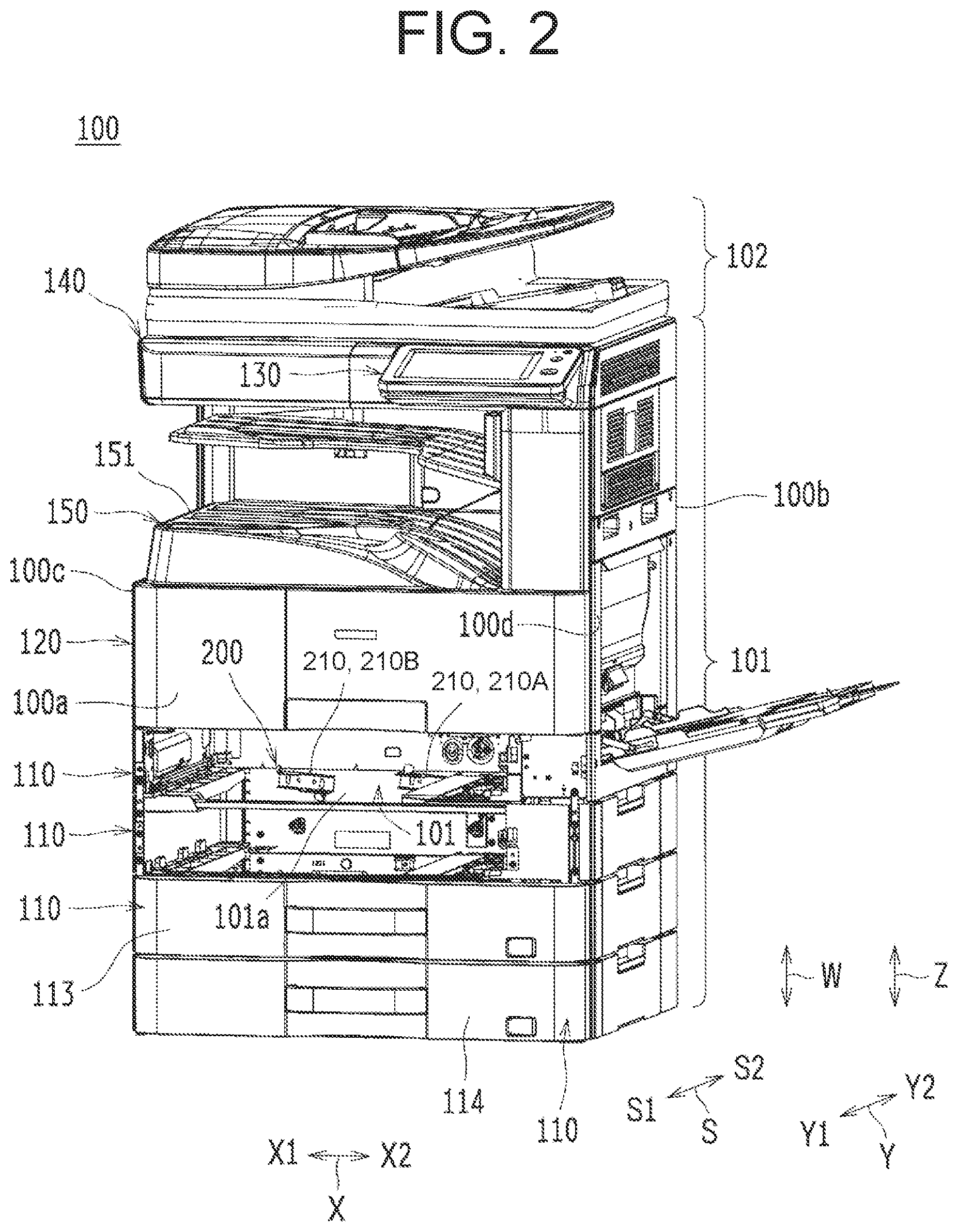 Patent US12410024 Figure 3 – Pull-out lock device for sheet container and image-forming apparatus including the same