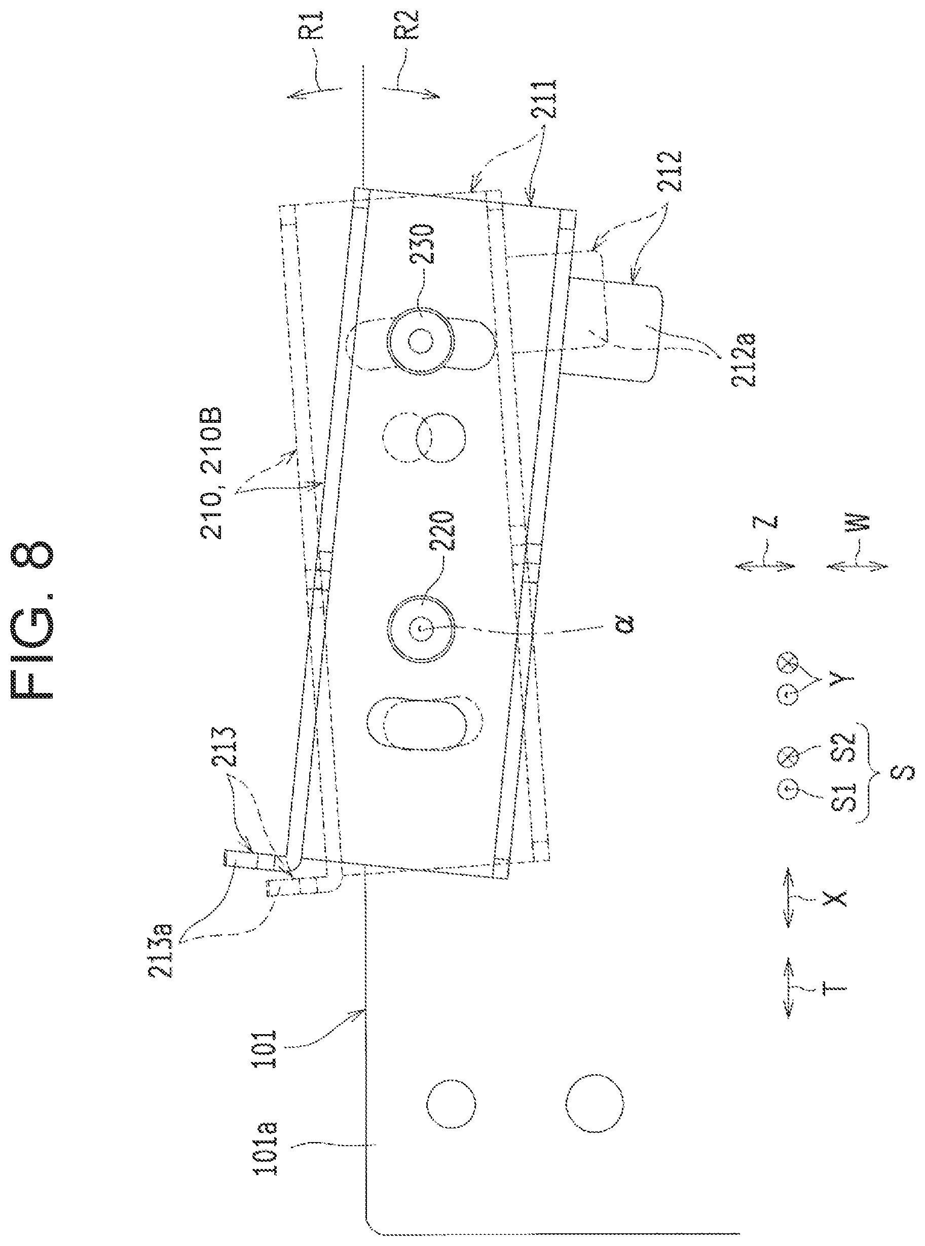 Patent US12410024 Figure 10 – Pull-out lock device for sheet container and image-forming apparatus including the same