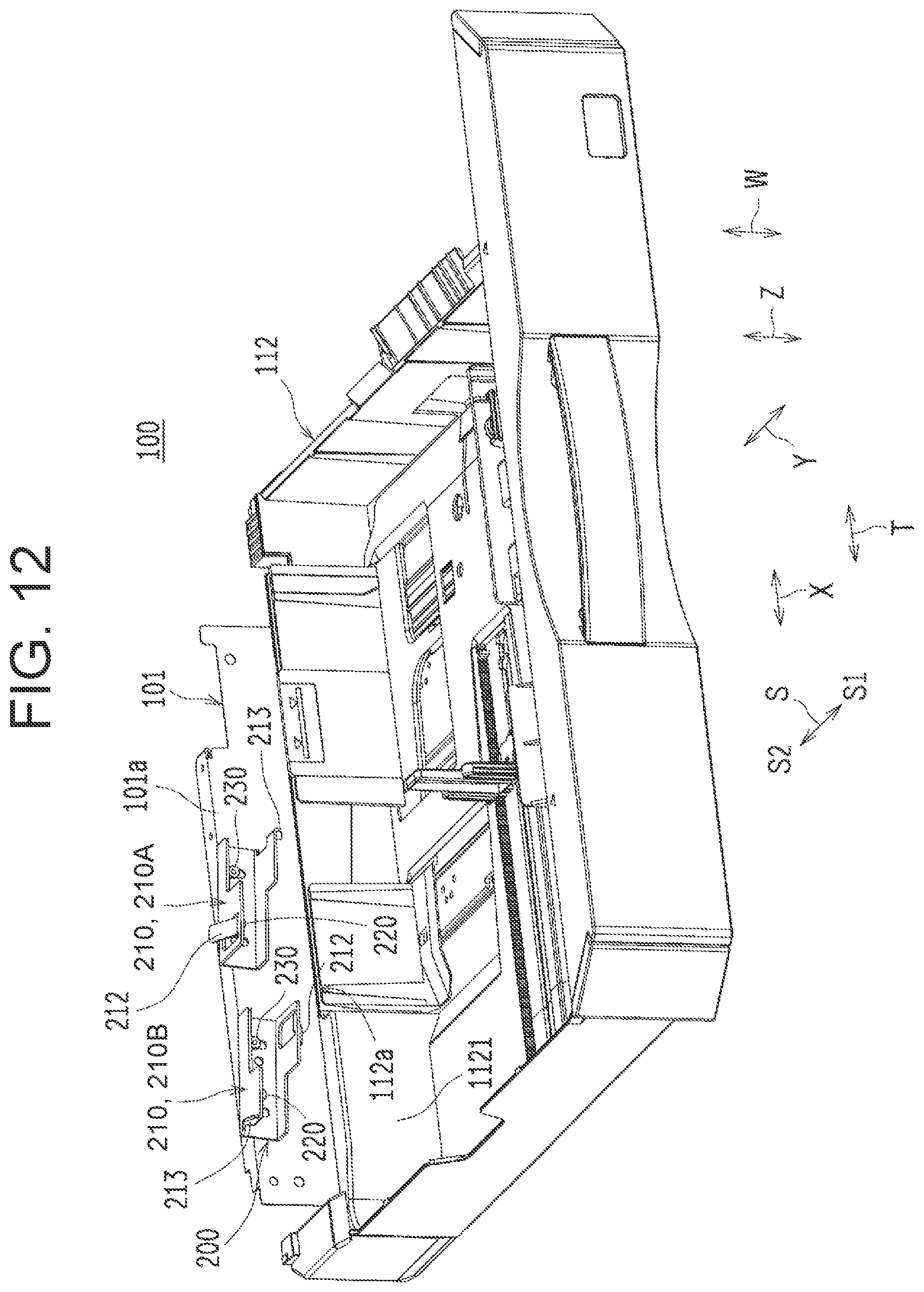 Patent US12410024 Figure 14 – Pull-out lock device for sheet container and image-forming apparatus including the same