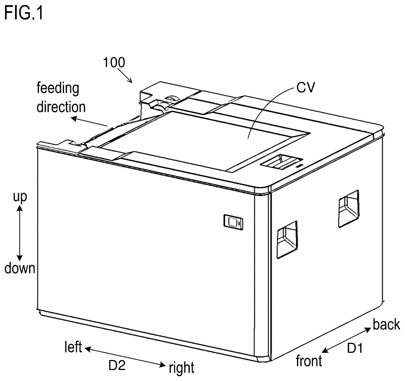 Patent US12410025 Figure 1 – Sheet storage device and image formation system including same
