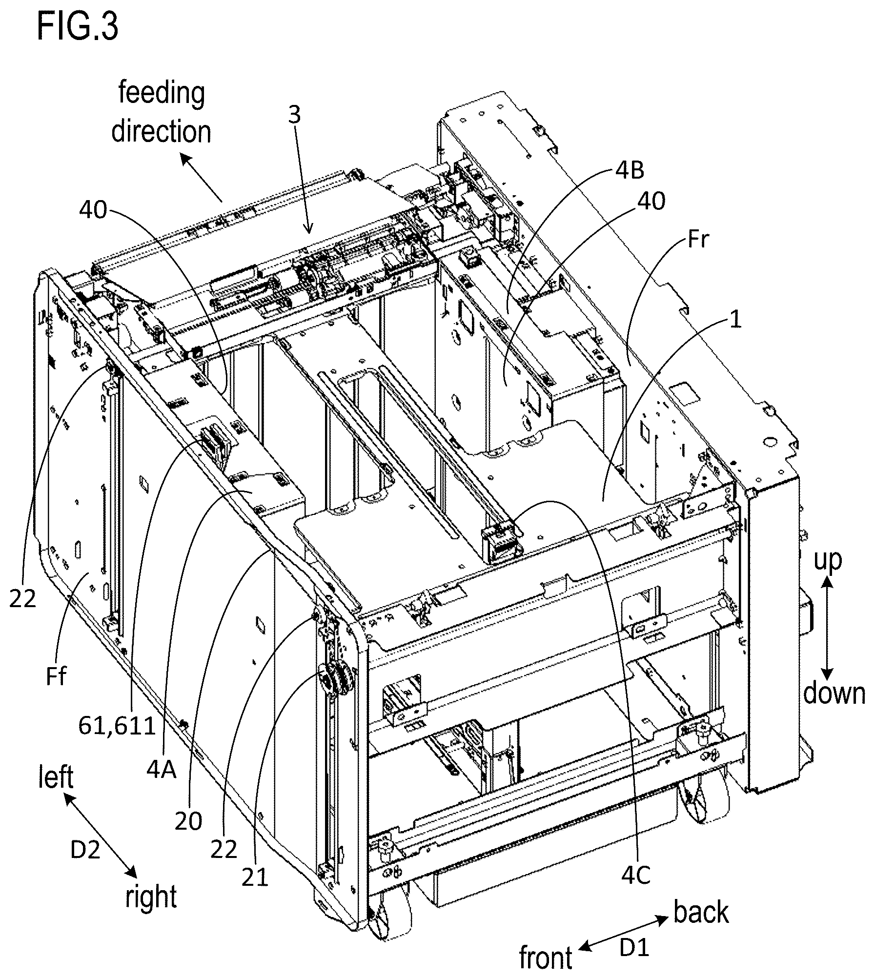 Patent US12410025 Figure 3 – Sheet storage device and image formation system including same