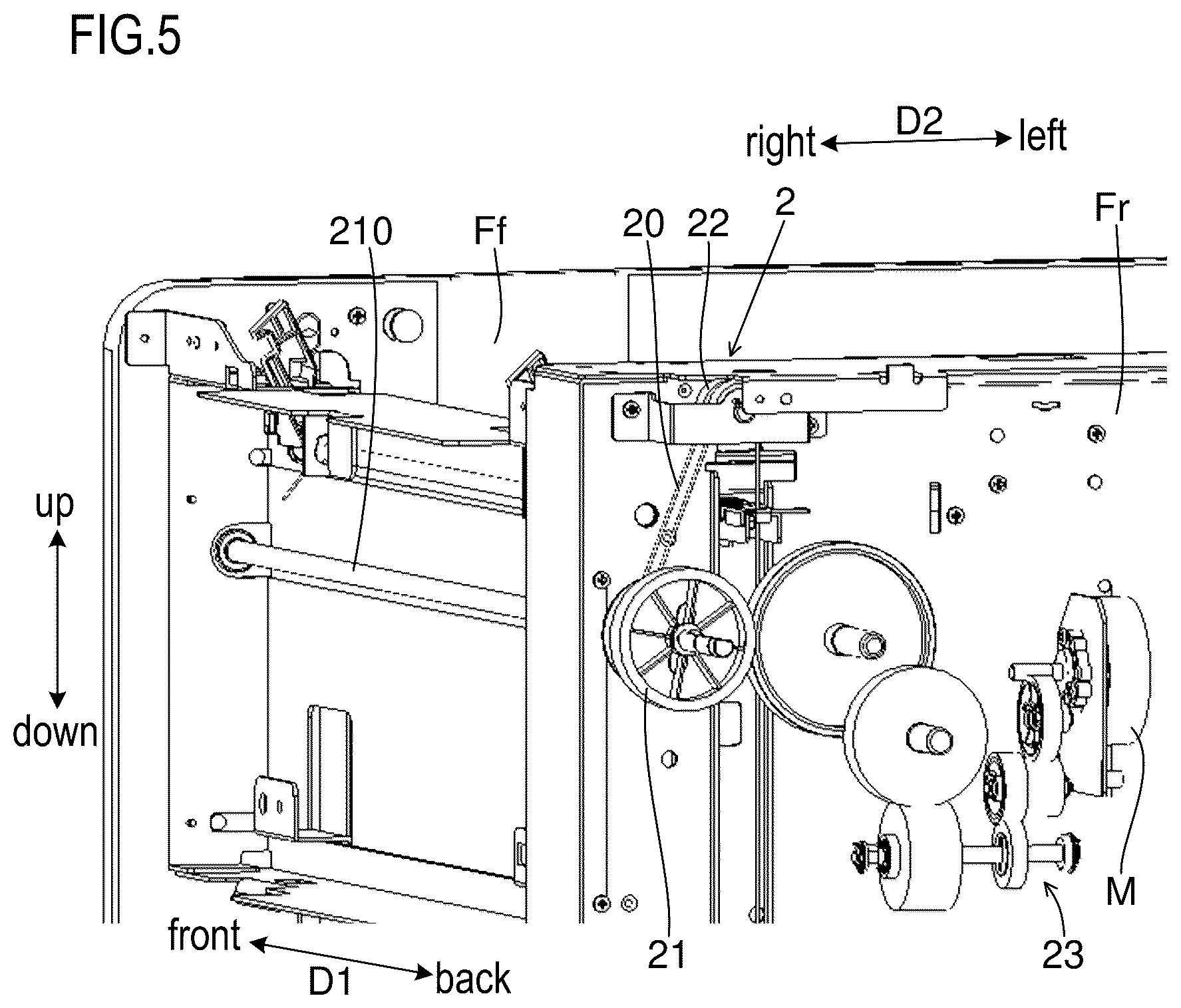 Patent US12410025 Figure 5 – Sheet storage device and image formation system including same