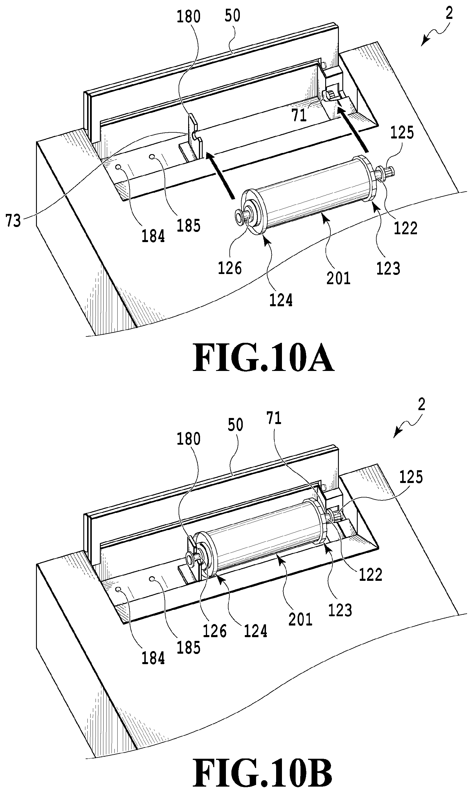 Patent US12410027 Figure 10 – Printing apparatus and roll holding device