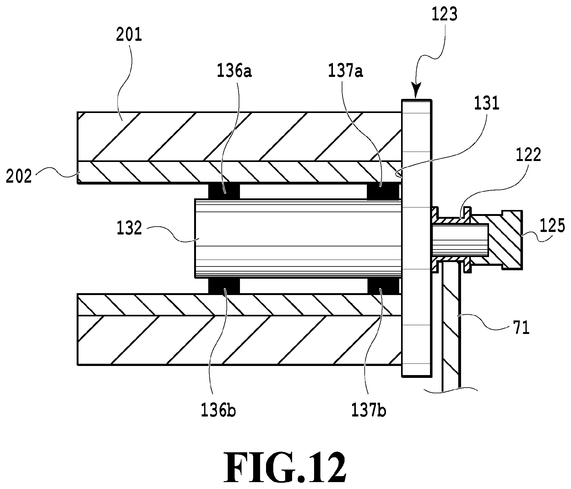 Patent US12410027 Figure 12 – Printing apparatus and roll holding device