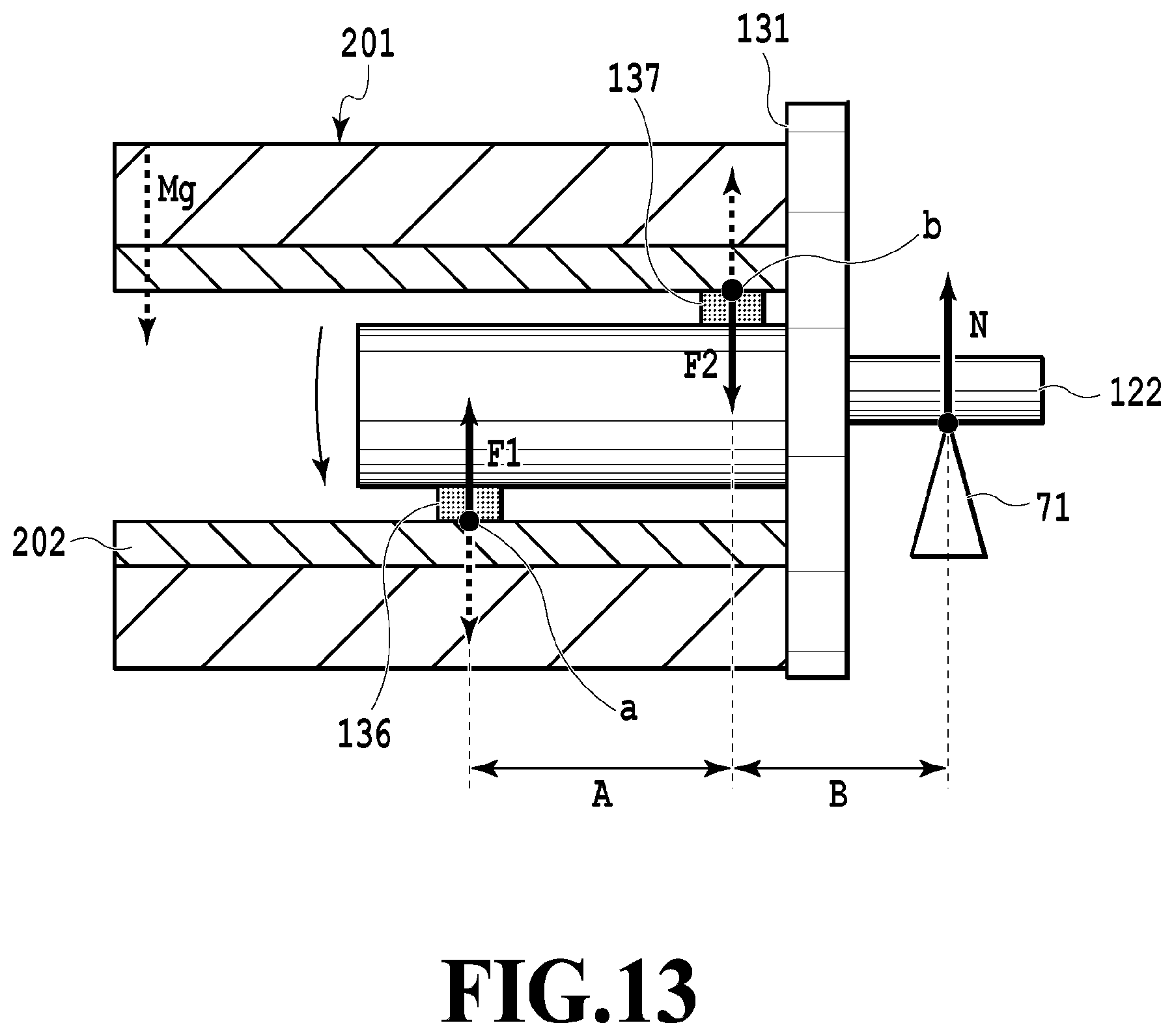 Patent US12410027 Figure 13 – Printing apparatus and roll holding device