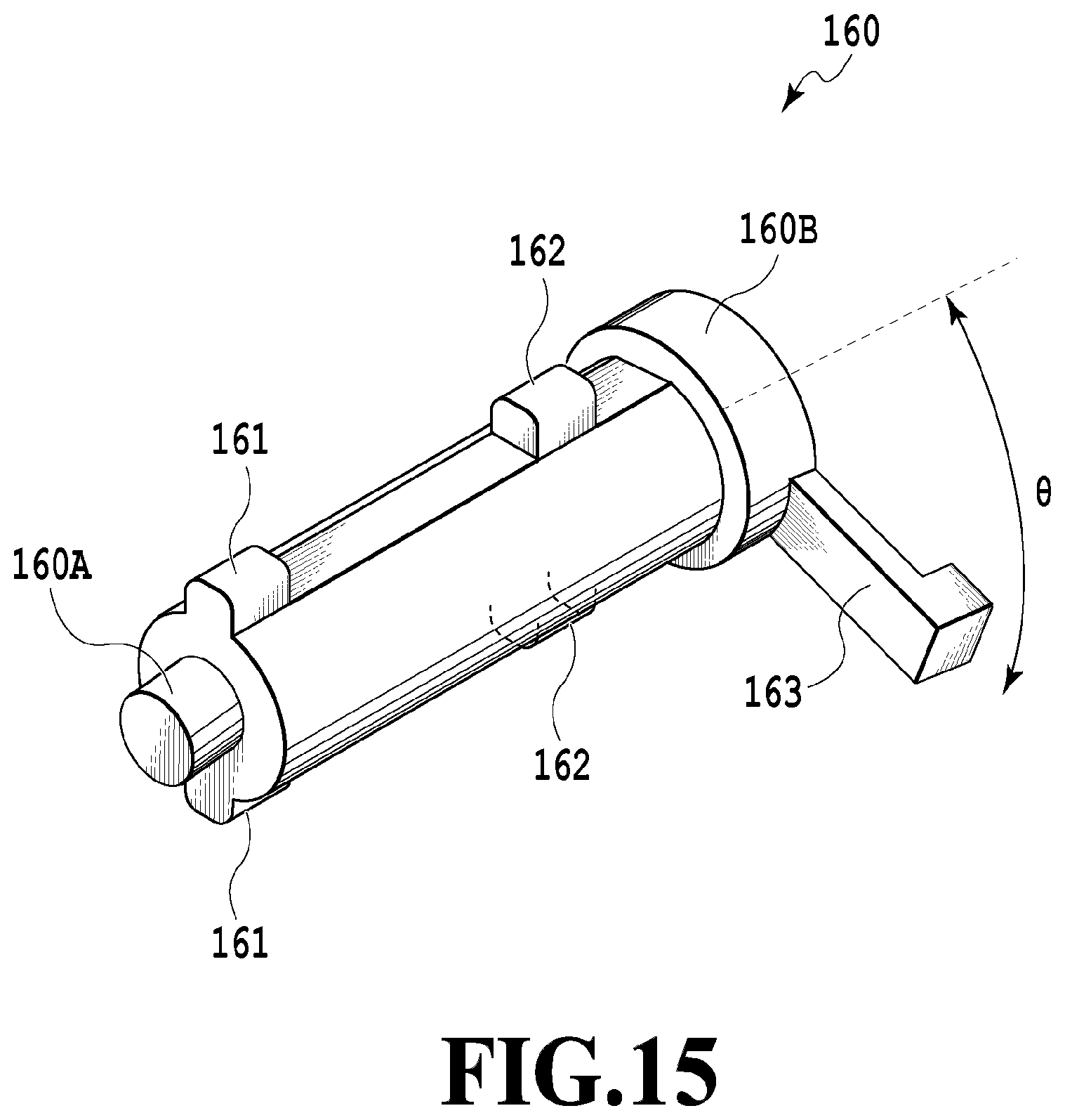 Patent US12410027 Figure 15 – Printing apparatus and roll holding device