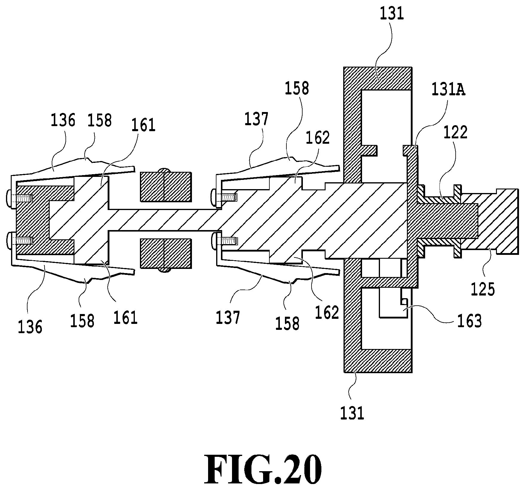 Patent US12410027 Figure 20 – Printing apparatus and roll holding device