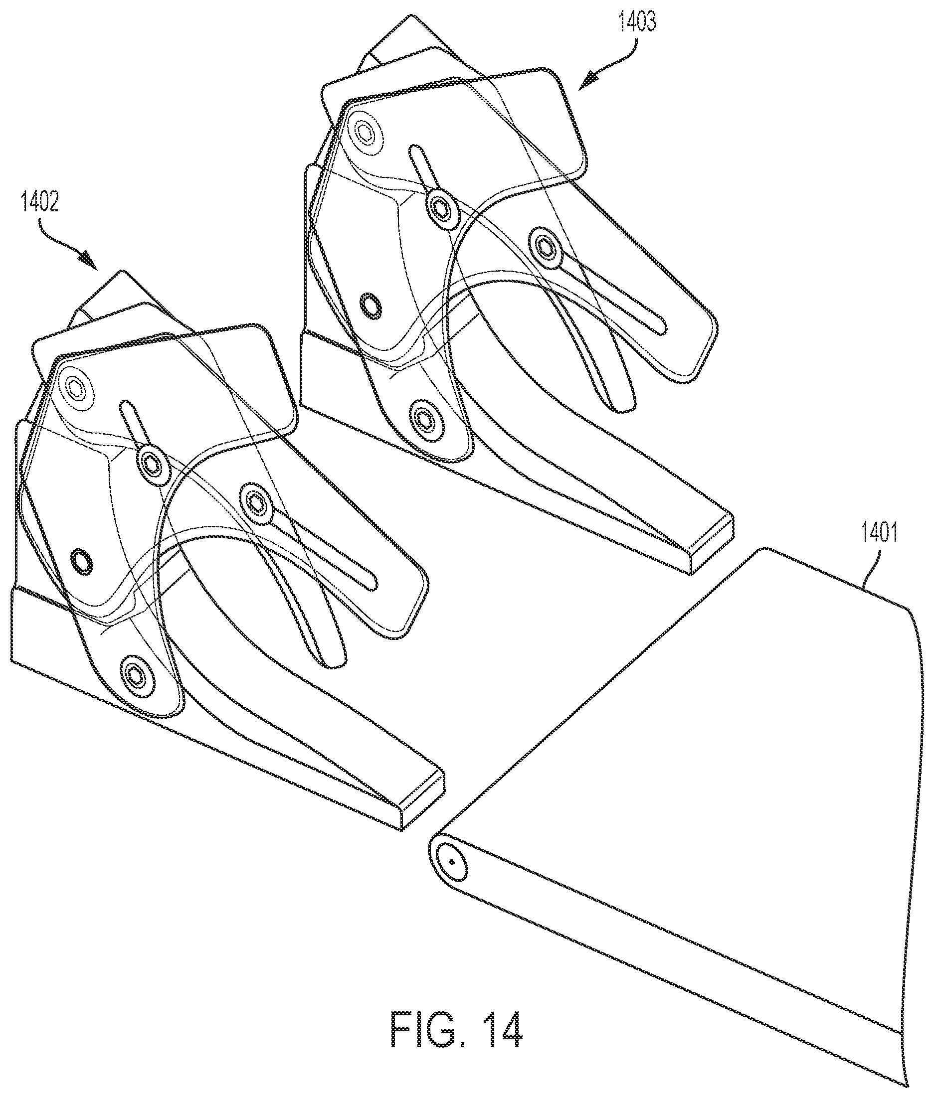 Patent US12410028 Figure 14 – Assembly system and method for packaging web material in a roll