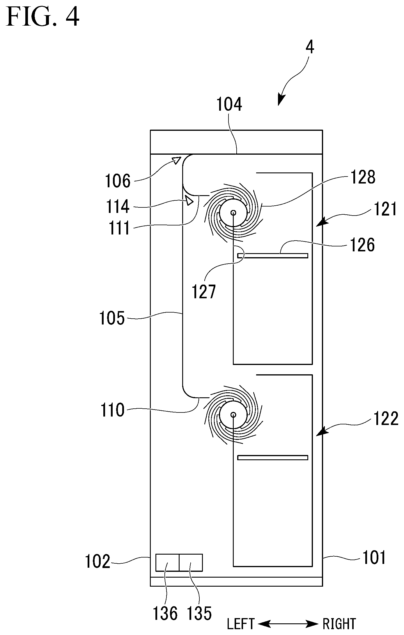 Patent US12410029 Figure 4 – Sheet paper processing device