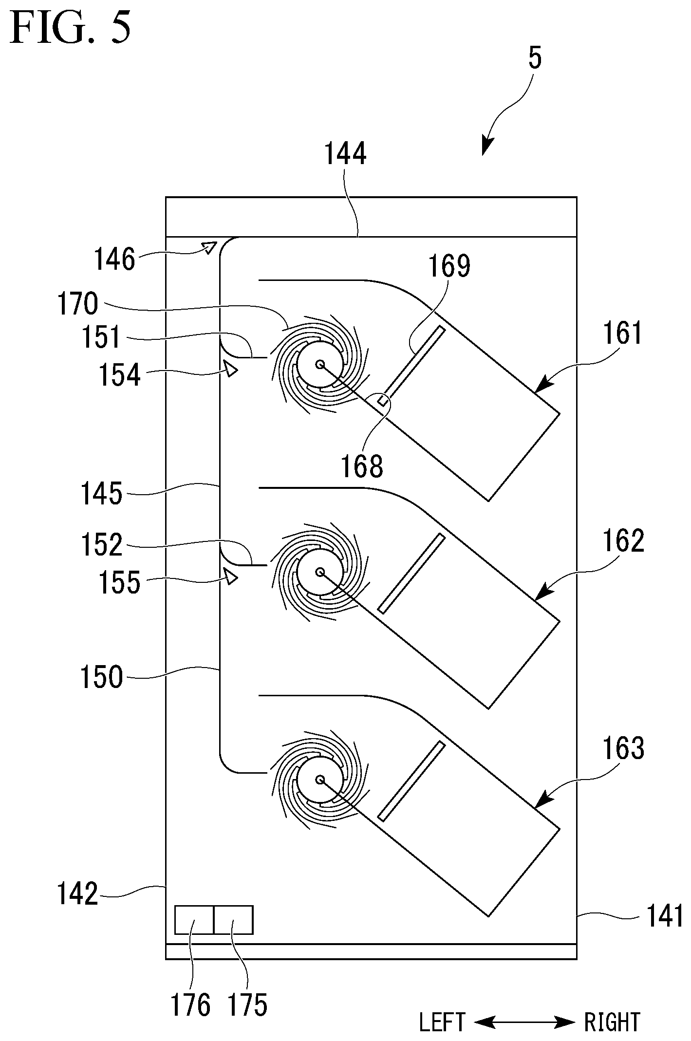 Patent US12410029 Figure 5 – Sheet paper processing device